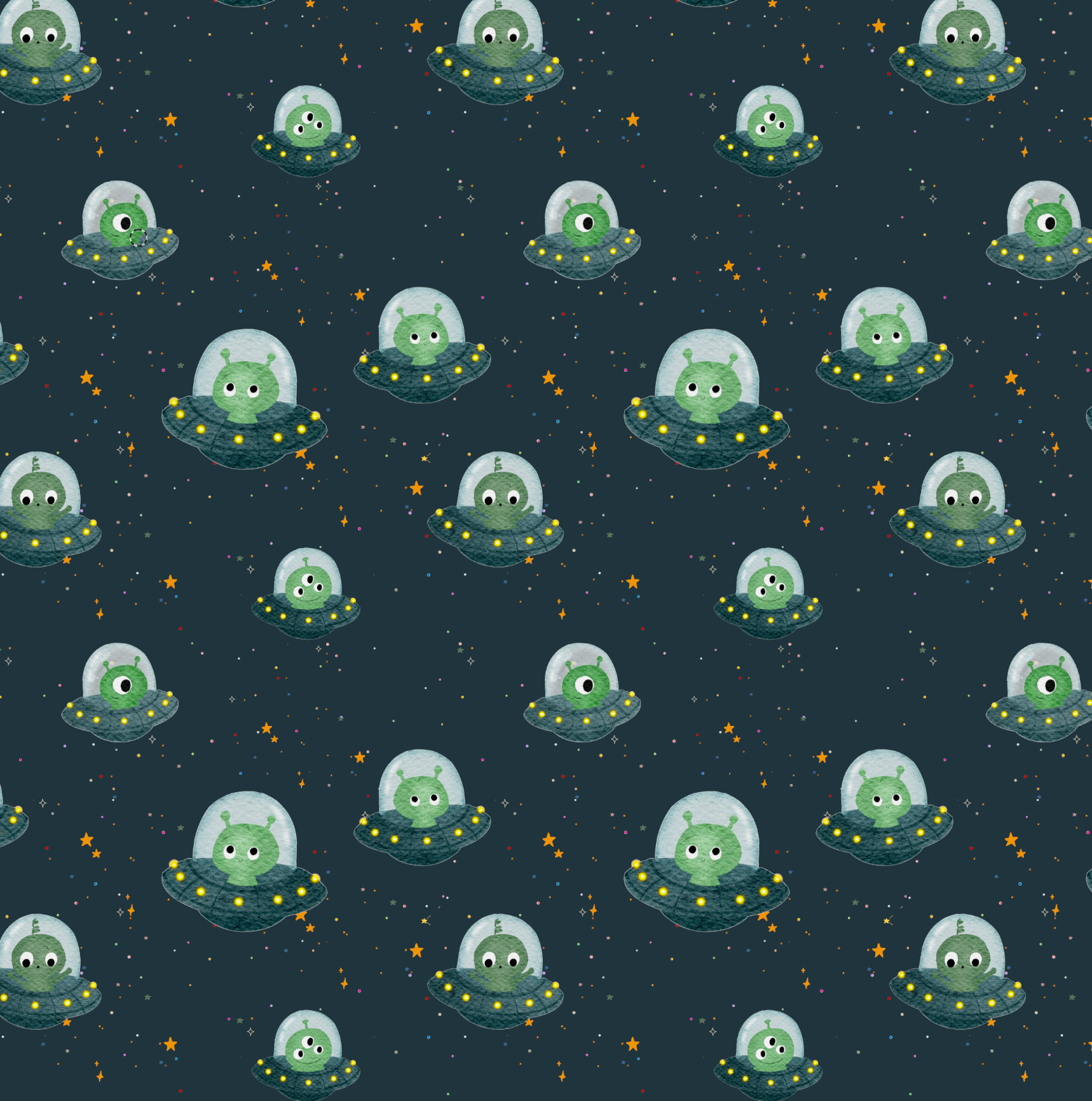 French Terry - Ufonauten/Dunkel