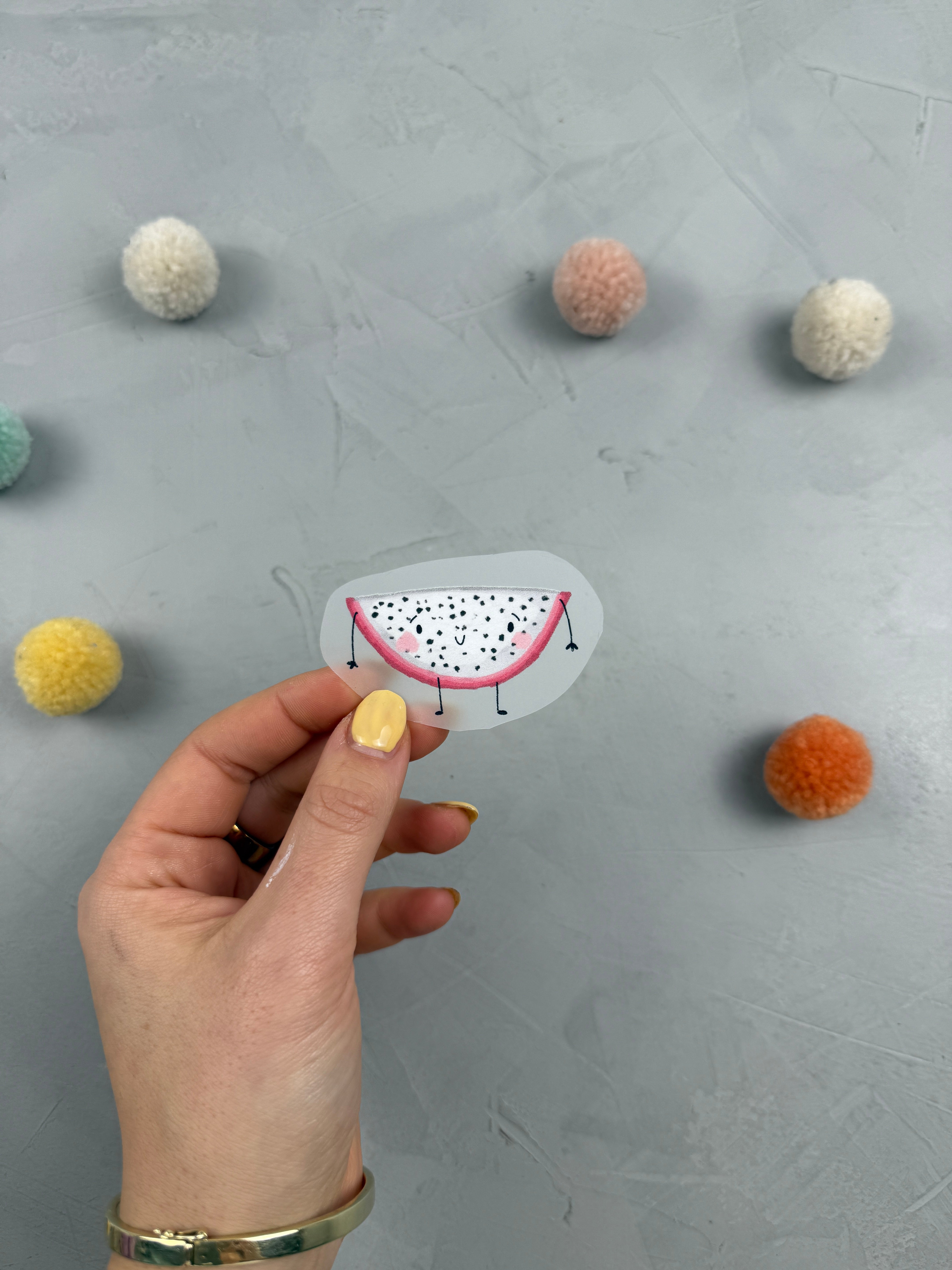 kleine Bügelbild - Pink Power/stehend