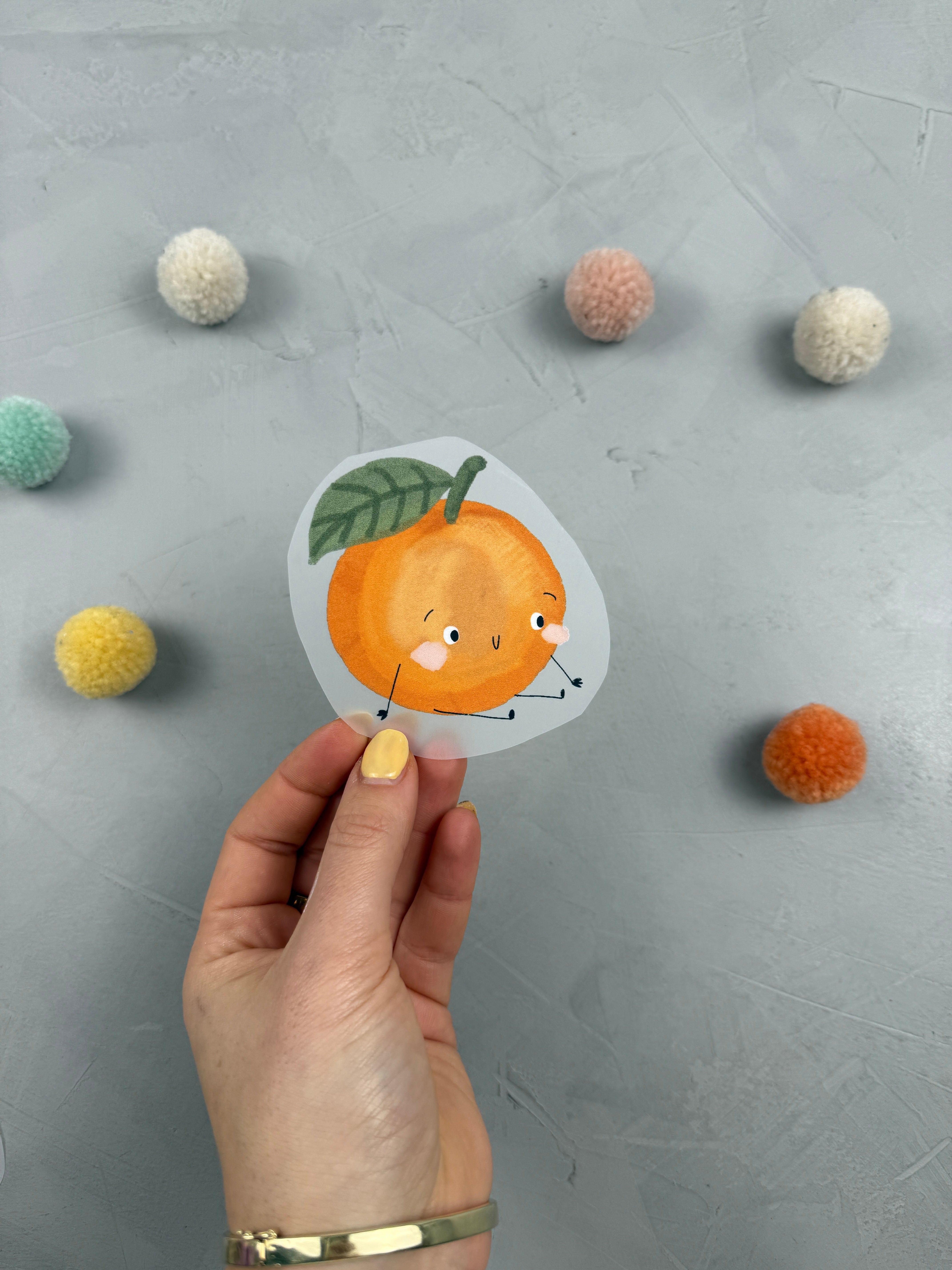 mittleres Bügelbild - Orangenhaut/sitzend