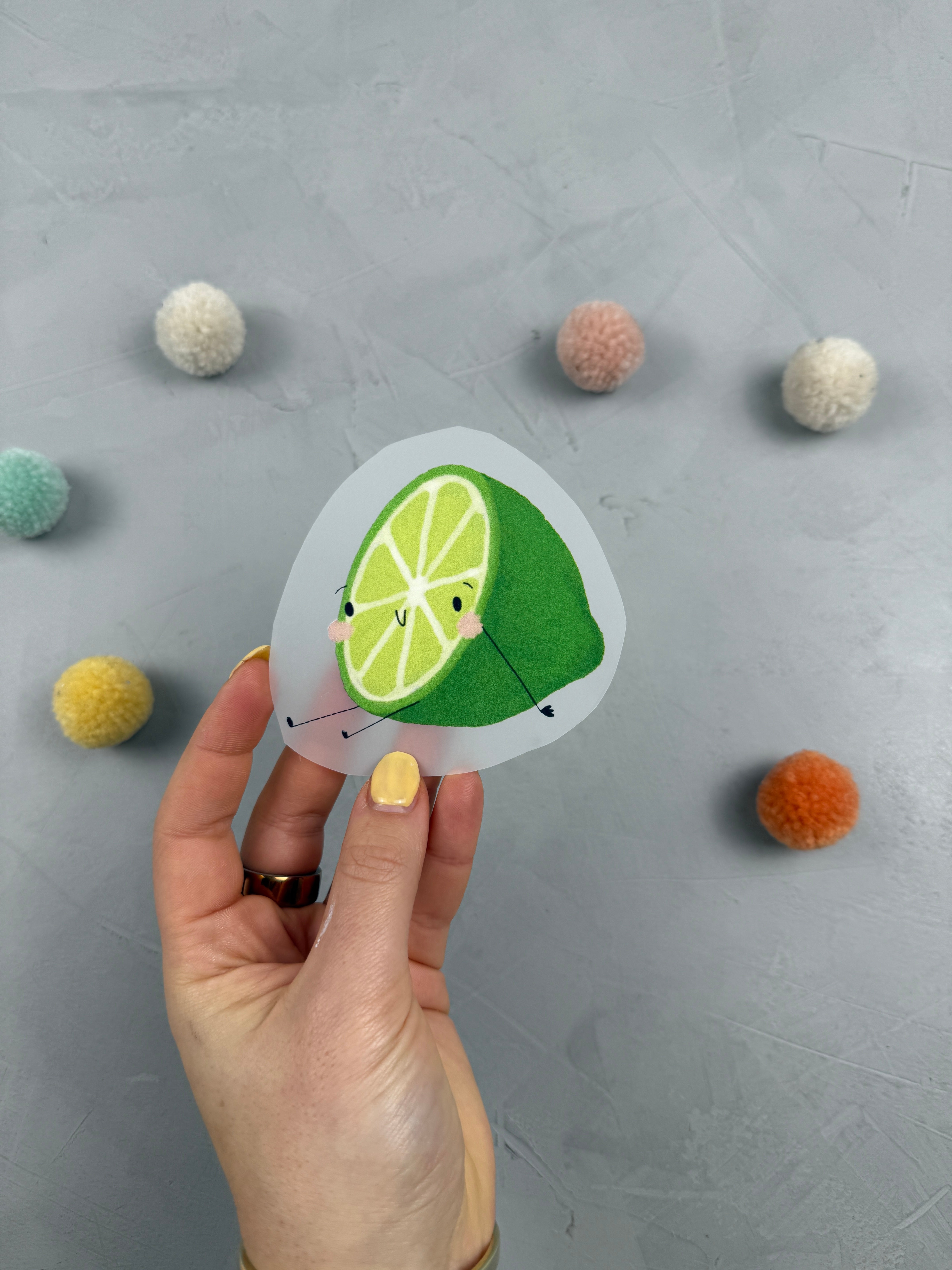 mittleres Bügelbild - Nette Limette