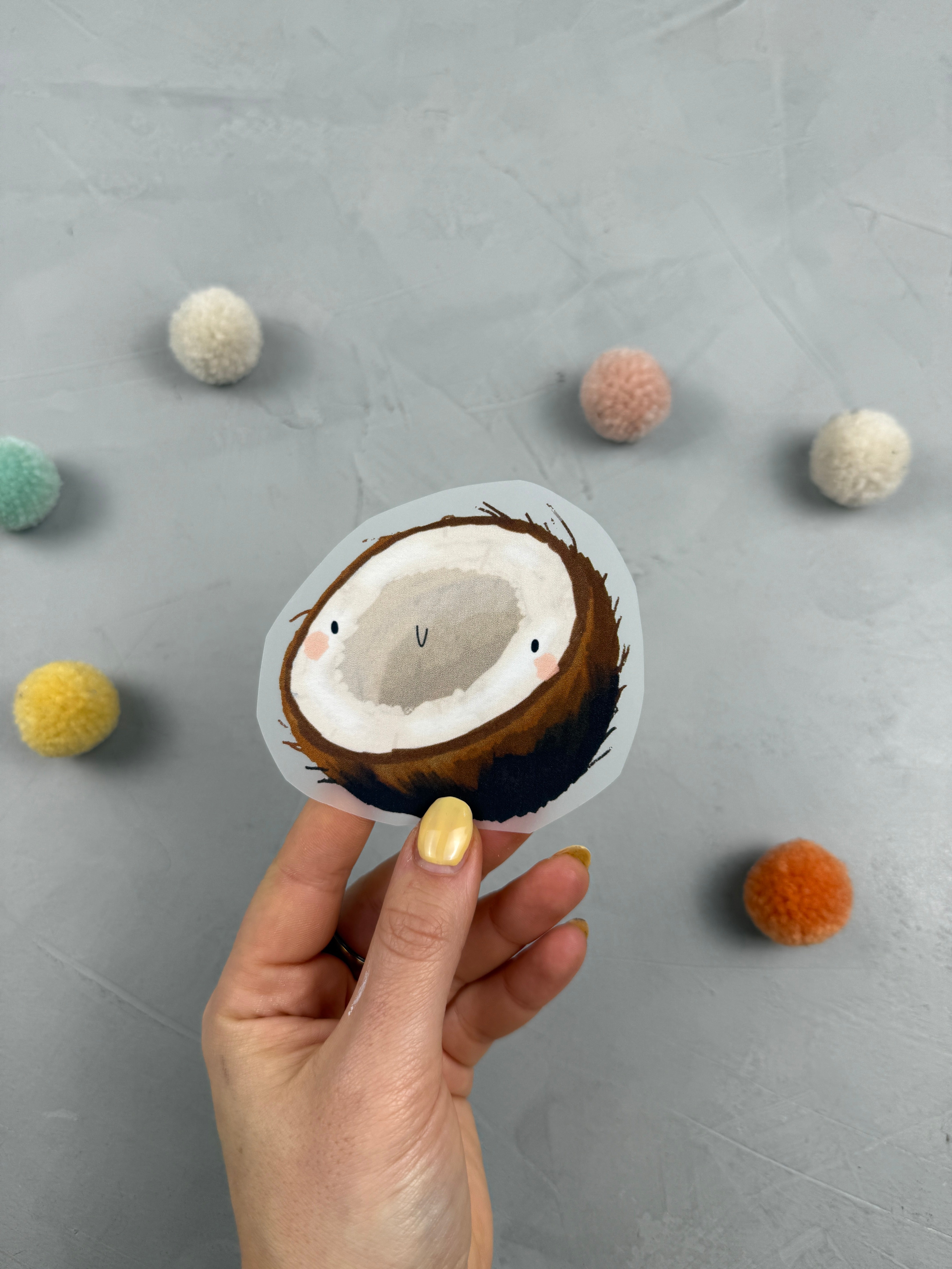 mittleres Bügelbild - Wer hat die Kokosnuss