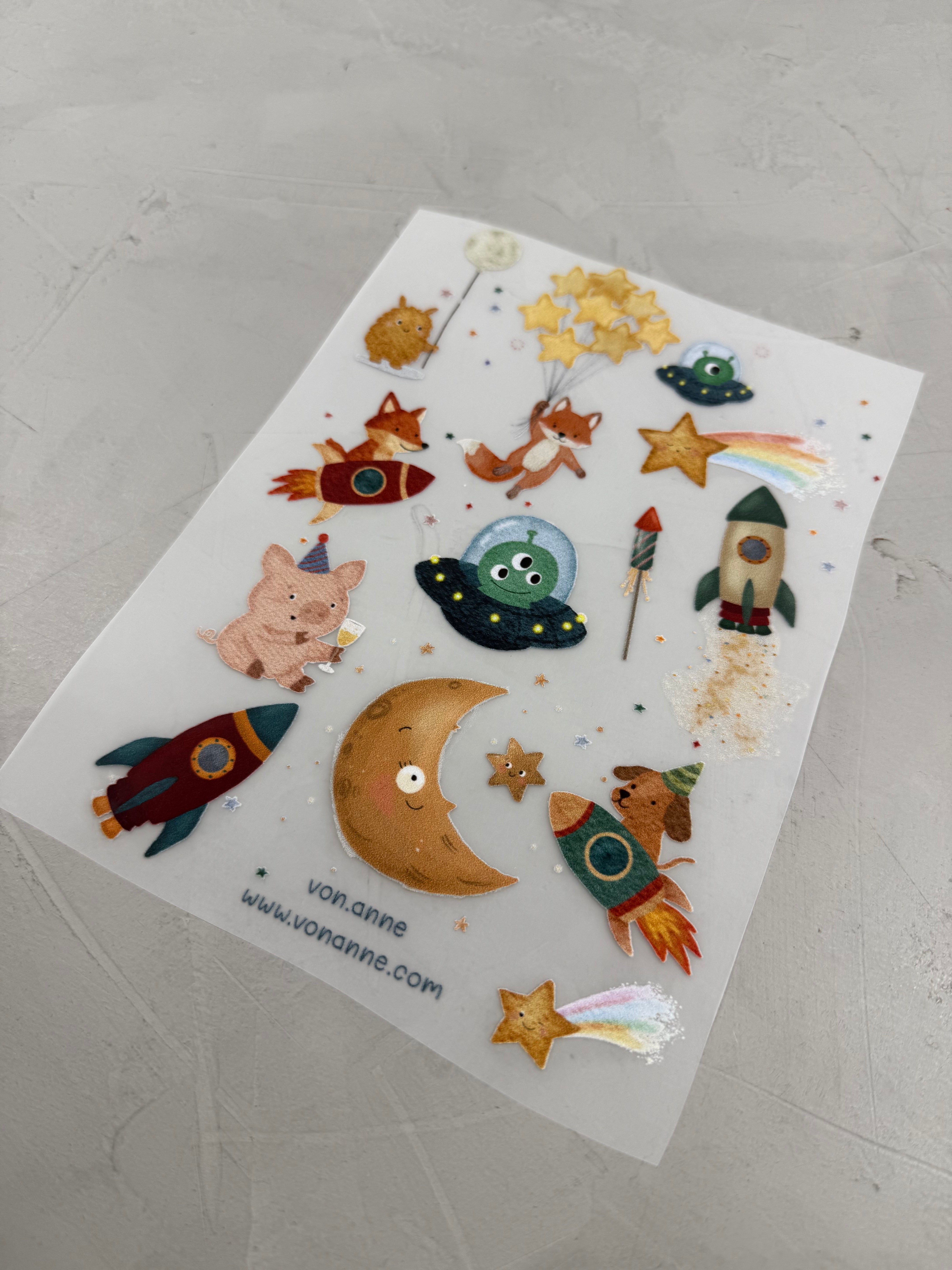 Glassticker-Bogen - Space and Sparkle