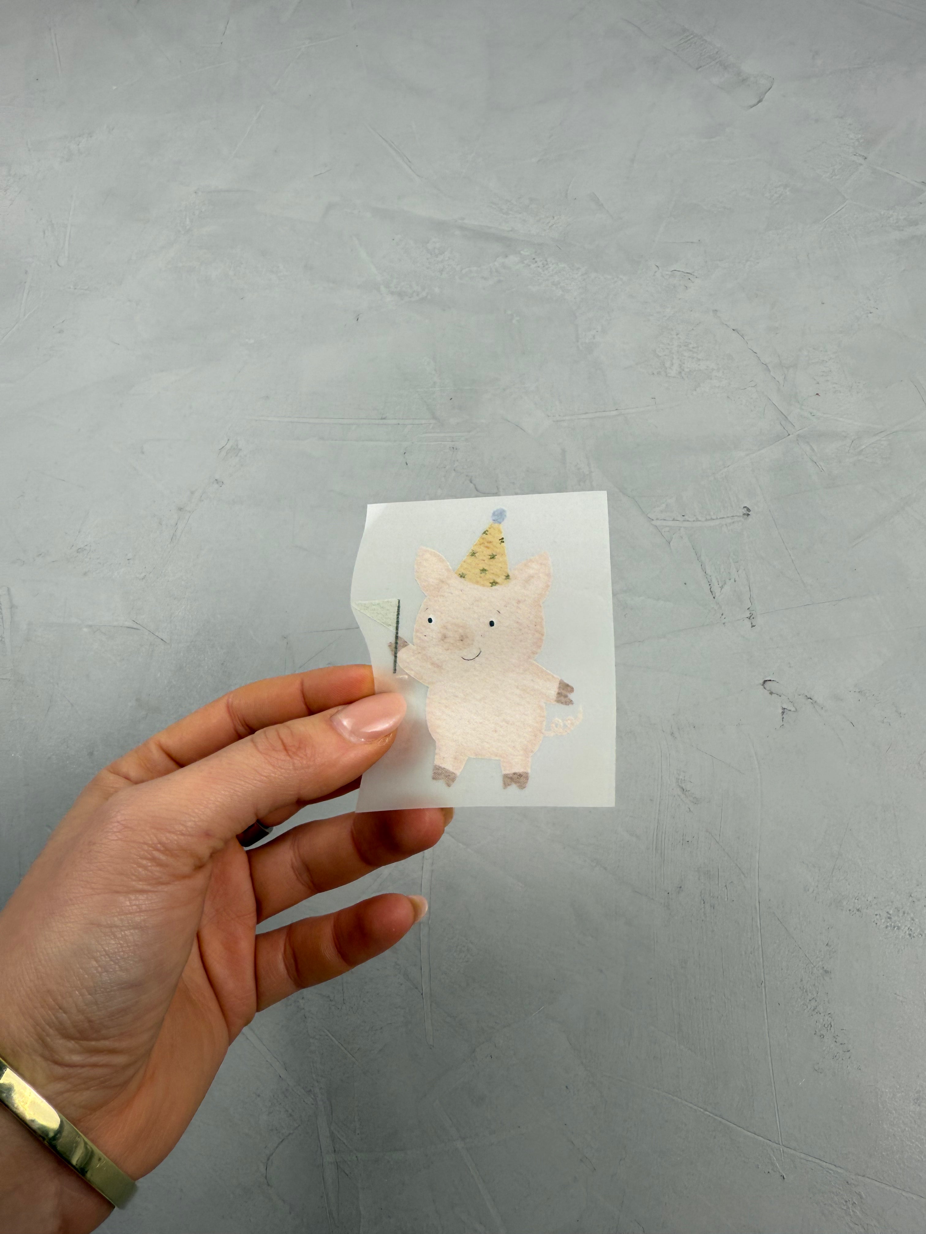 kleines Reflektor-Bügelbild - Sau rauslassen/Fahne