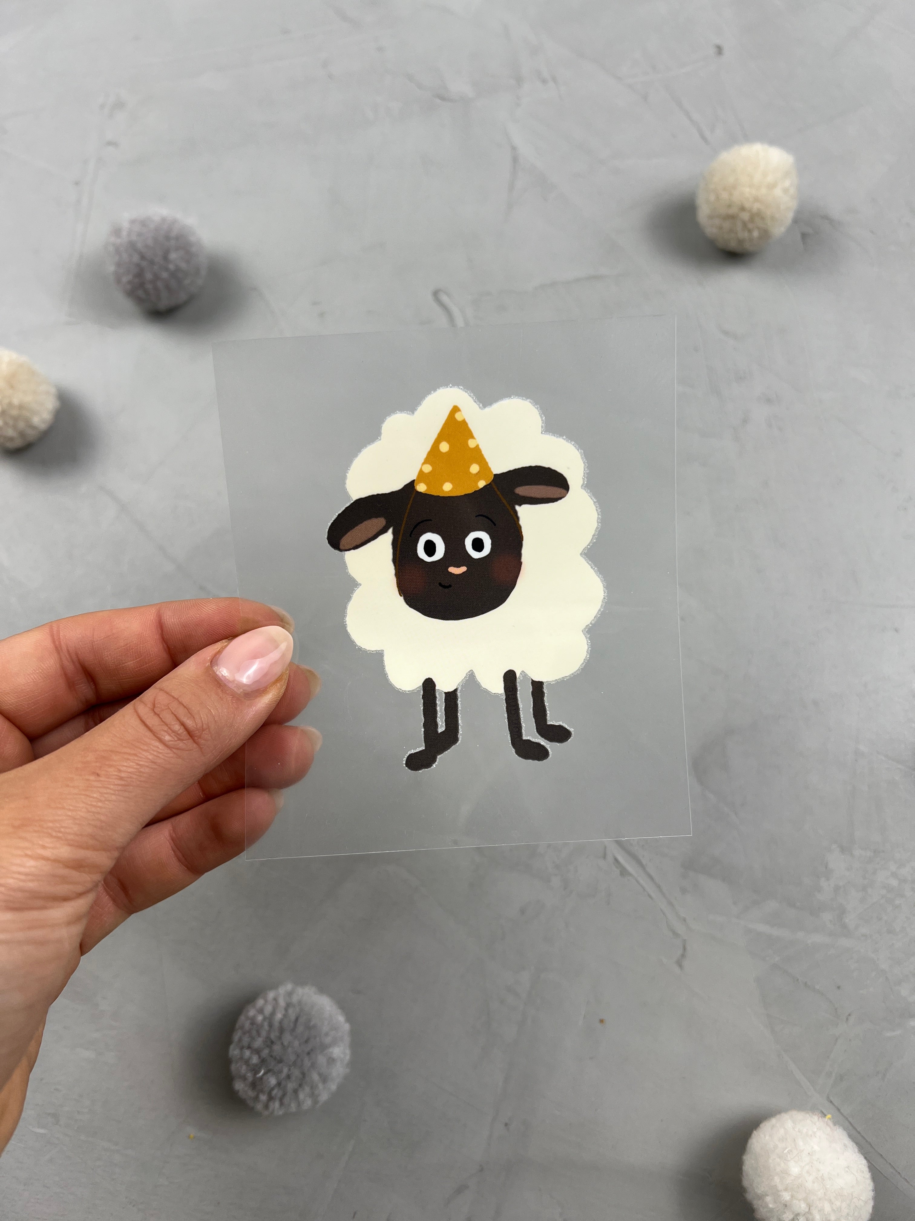 kleines Bügelbild - Komme was Wolle