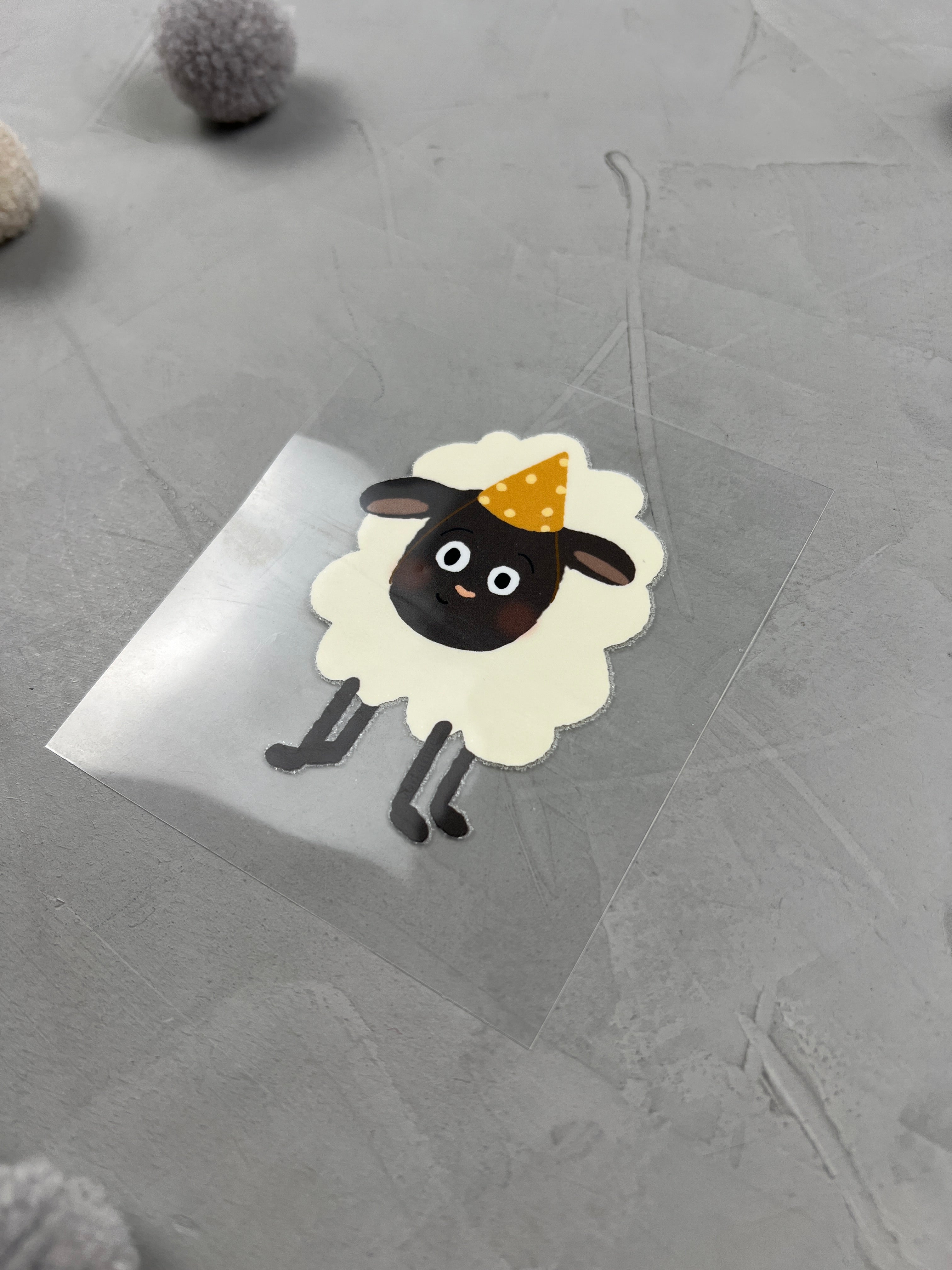 kleines Bügelbild - Komme was Wolle