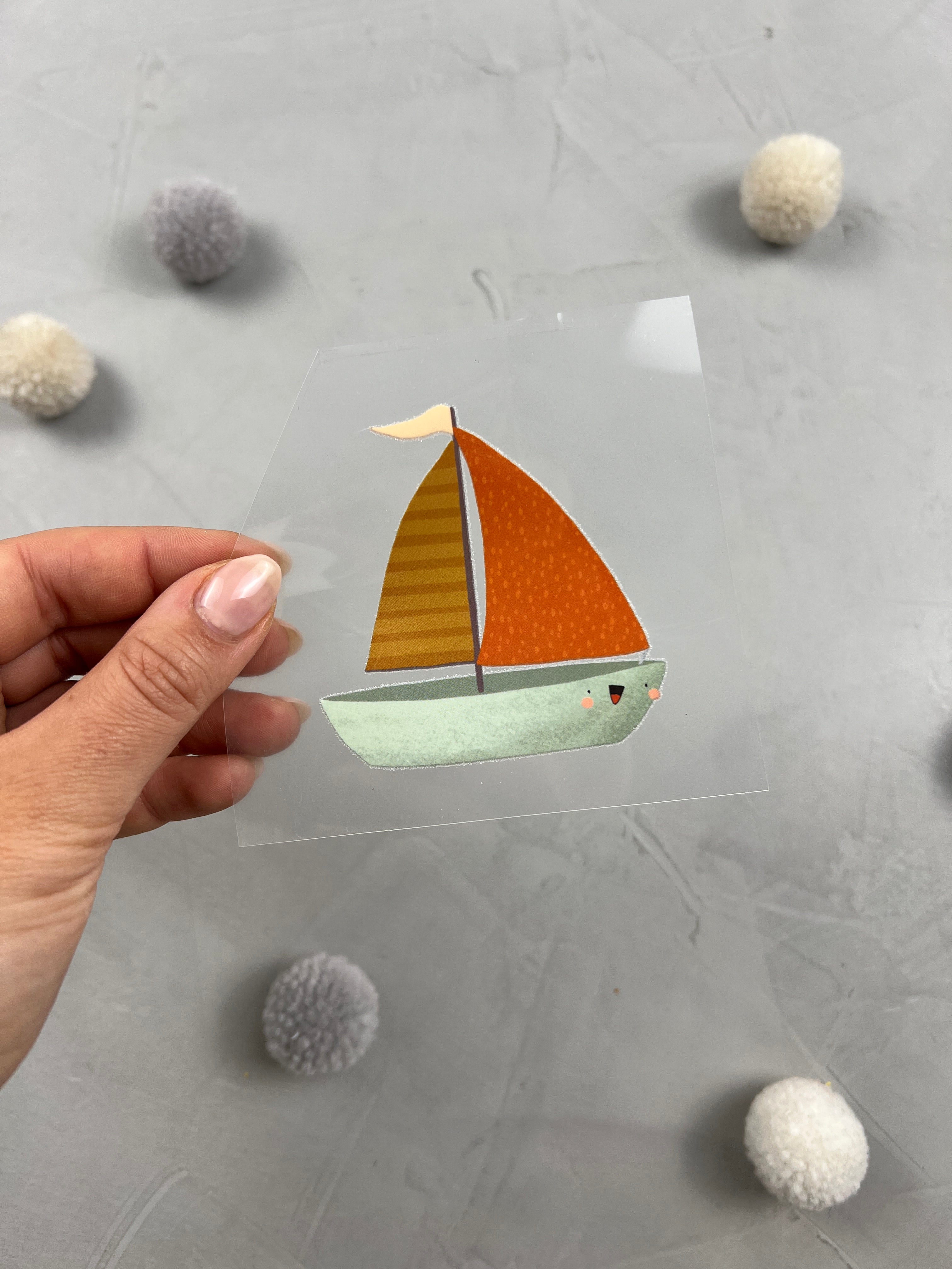 kleines Bügelbild - kleines Boot