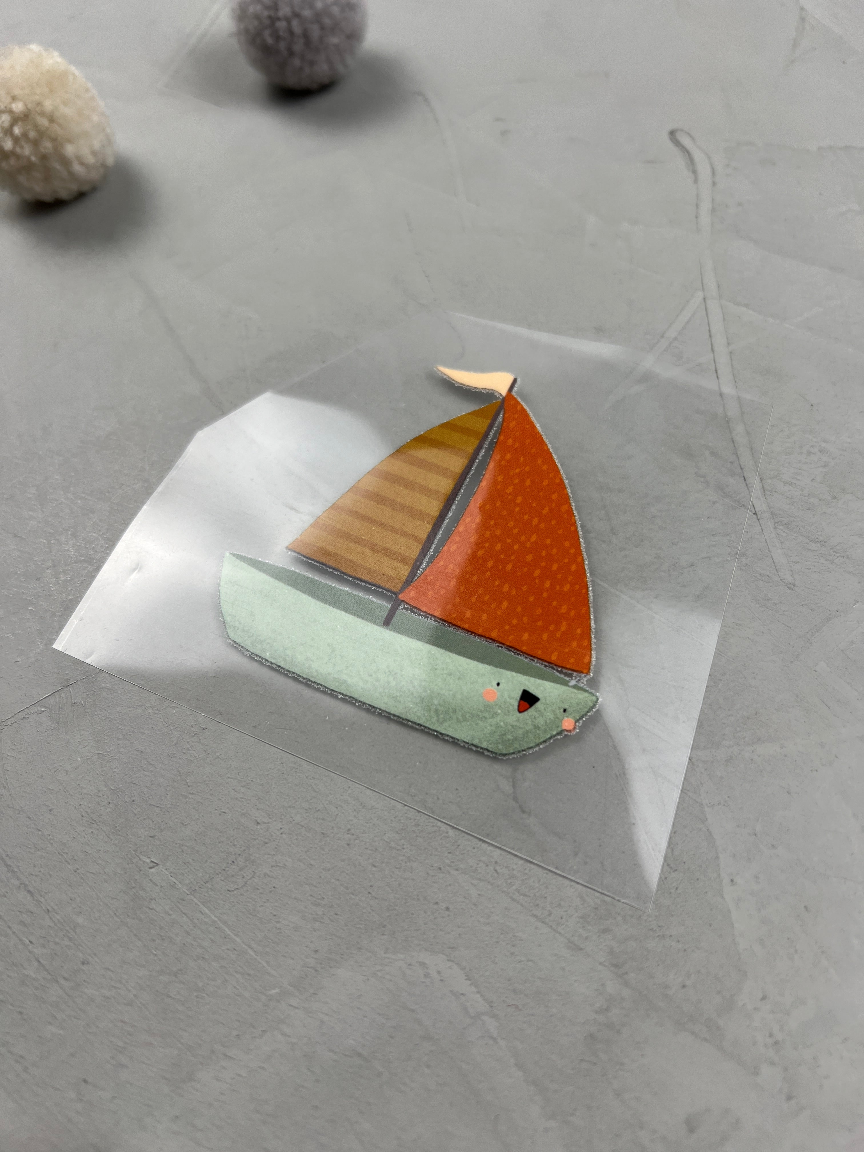 kleines Bügelbild - kleines Boot