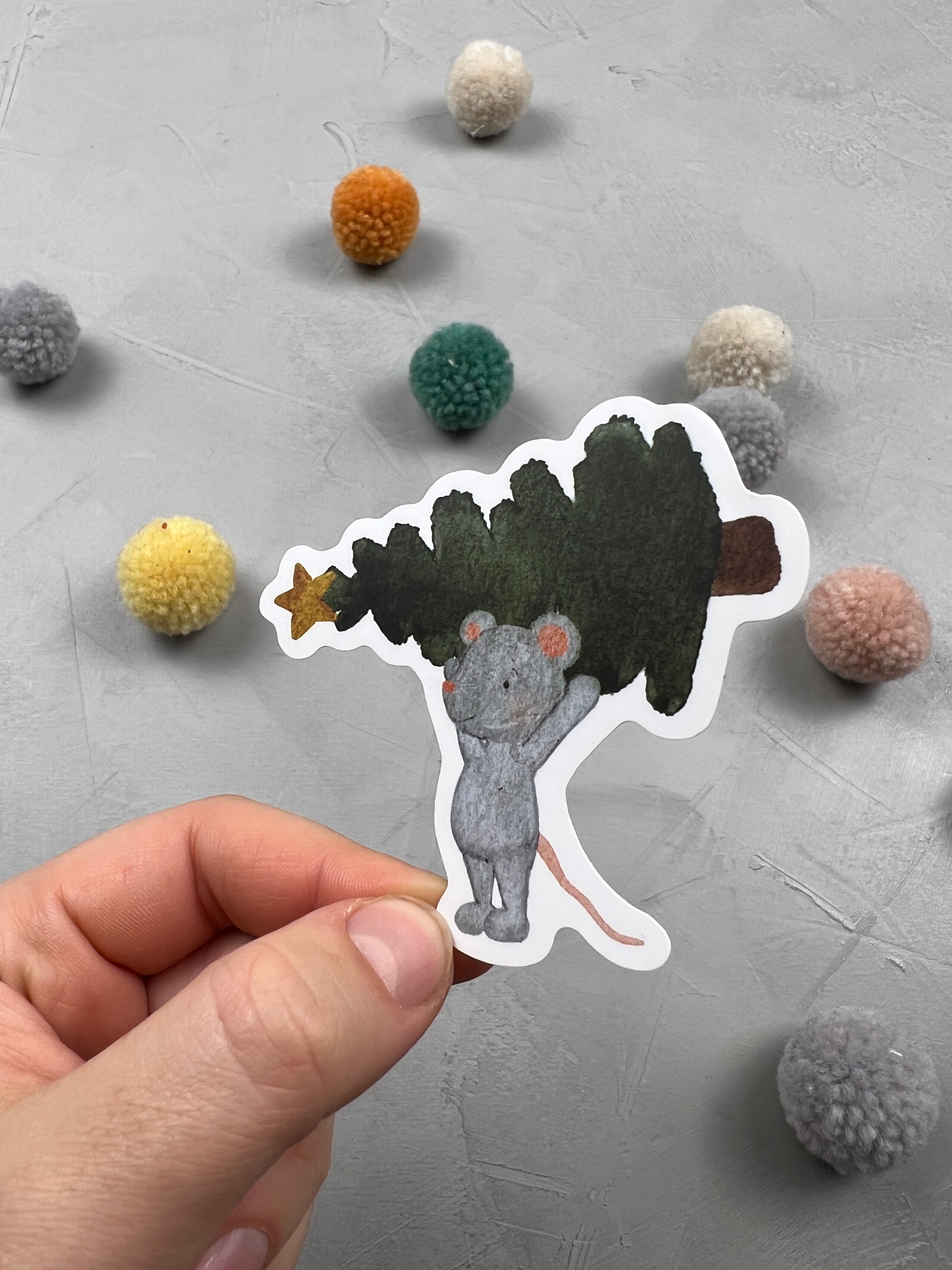 XXL Sticker - Oh Tannenmaus