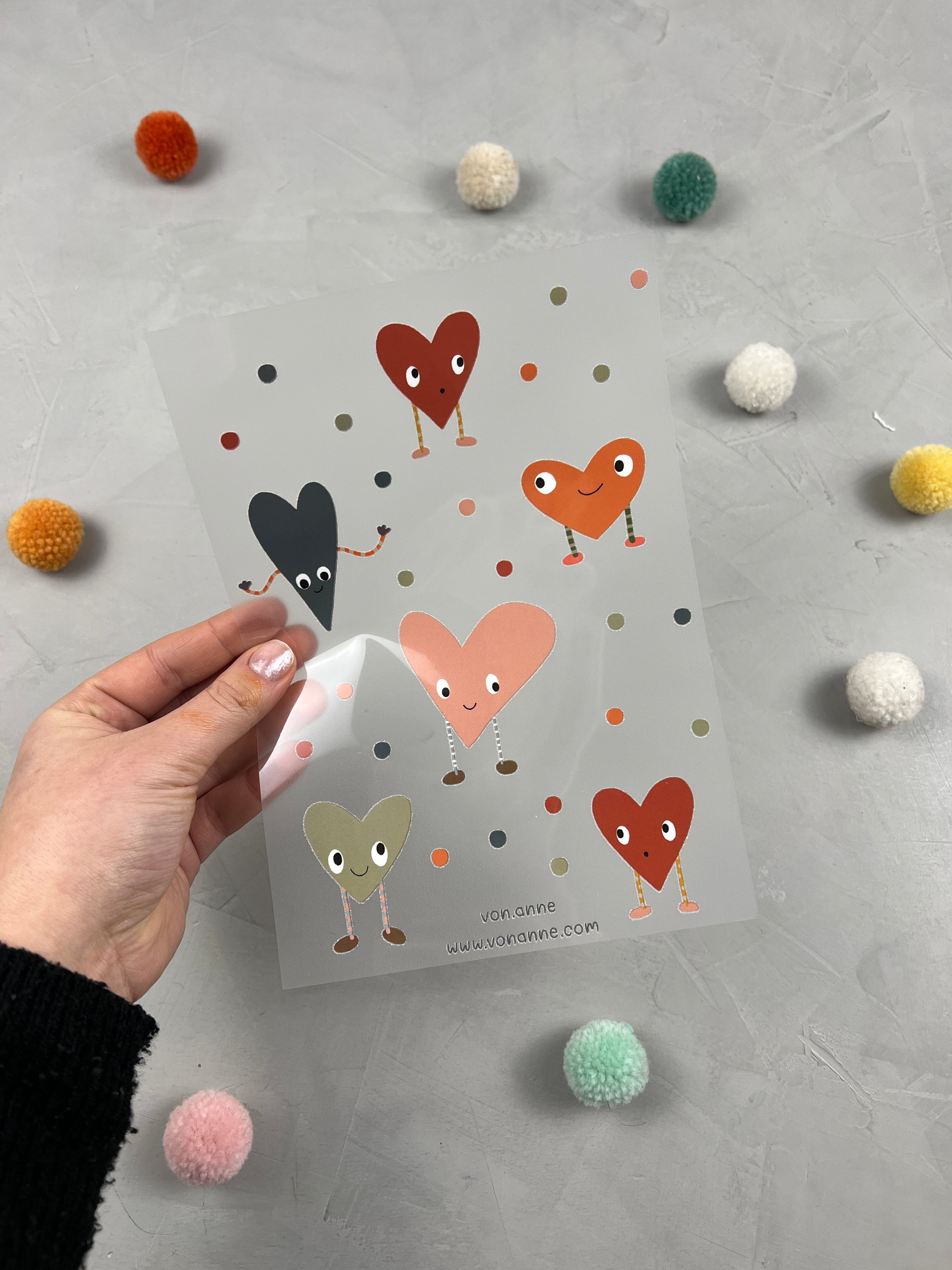 Bügelbildbogen - Herzrasen