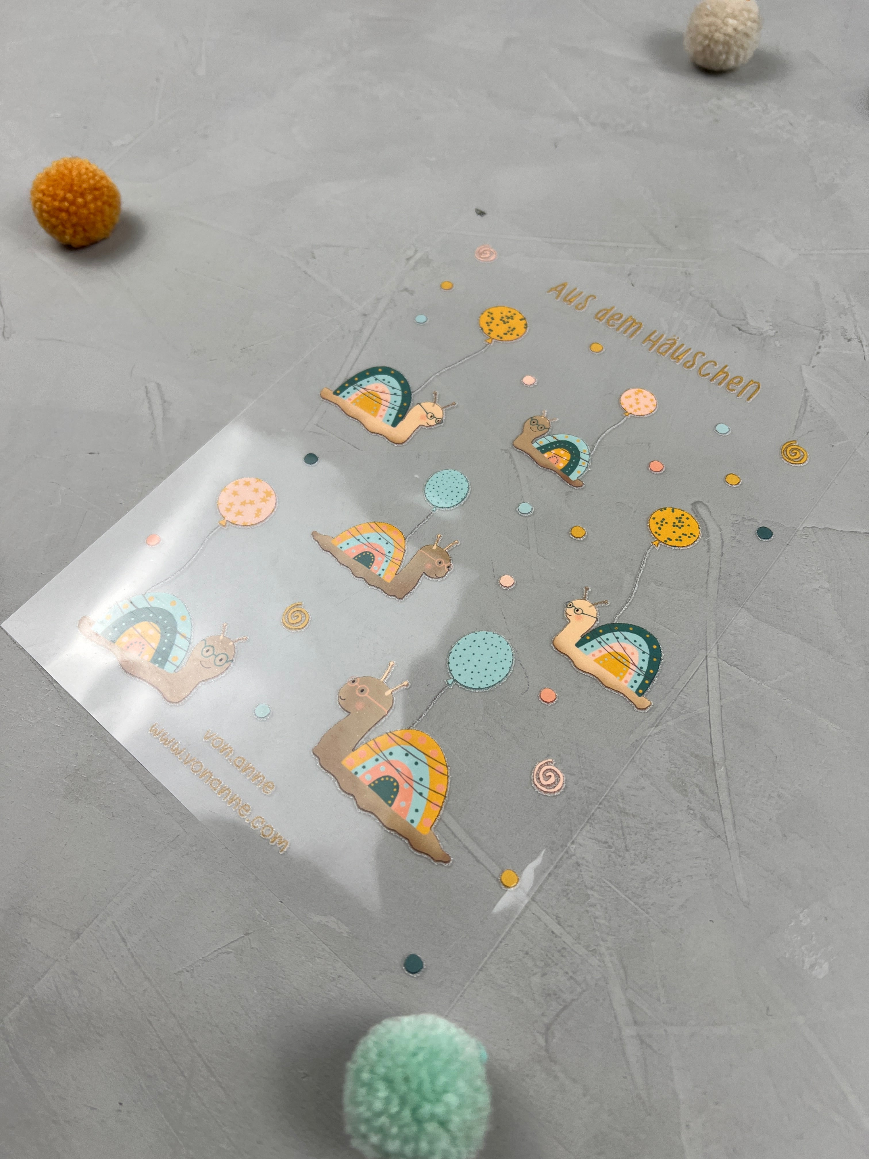 Bügelbildbogen - Aus dem Häuschen