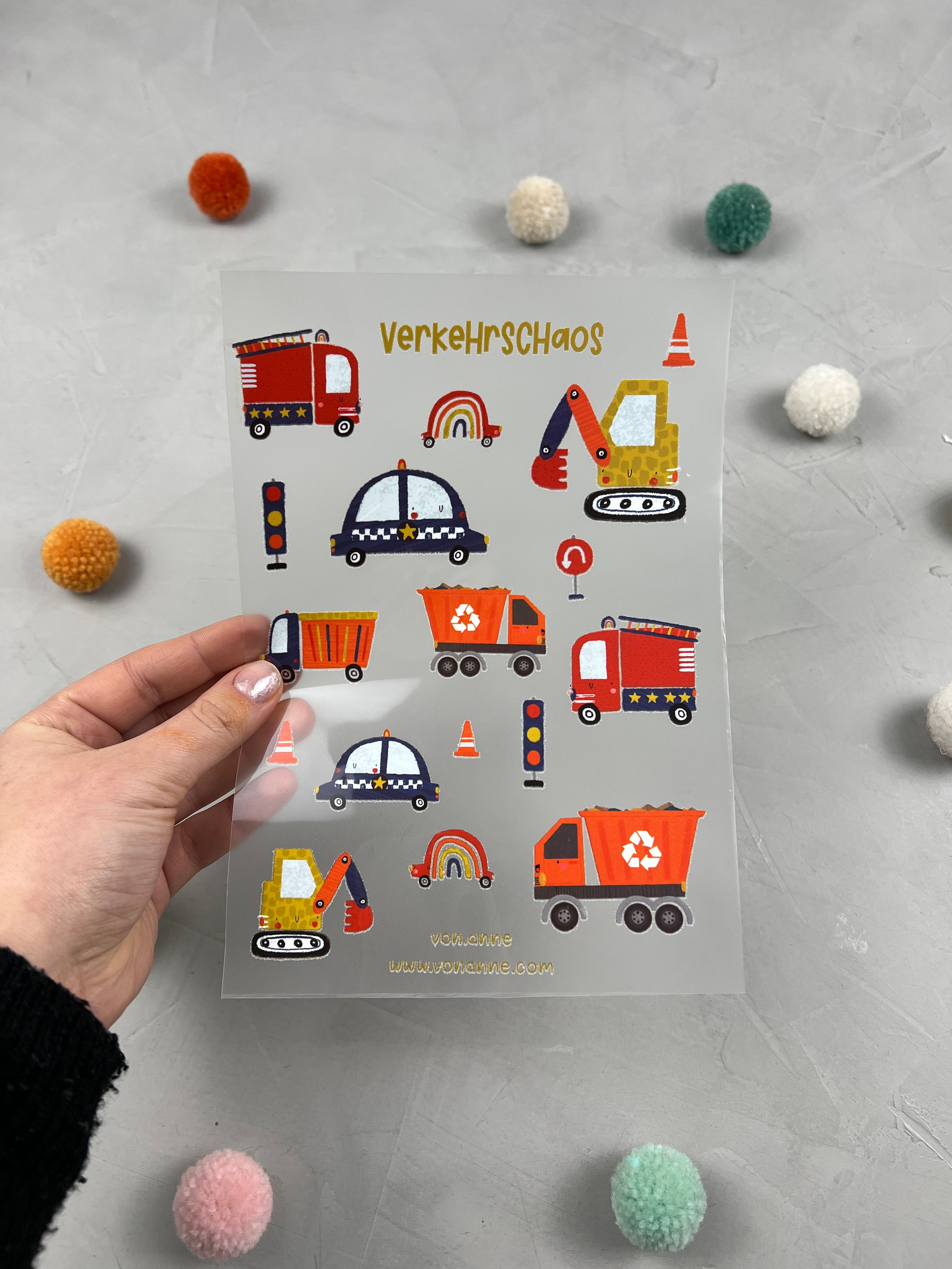 Bügelbildbogen - Verkehrschaos