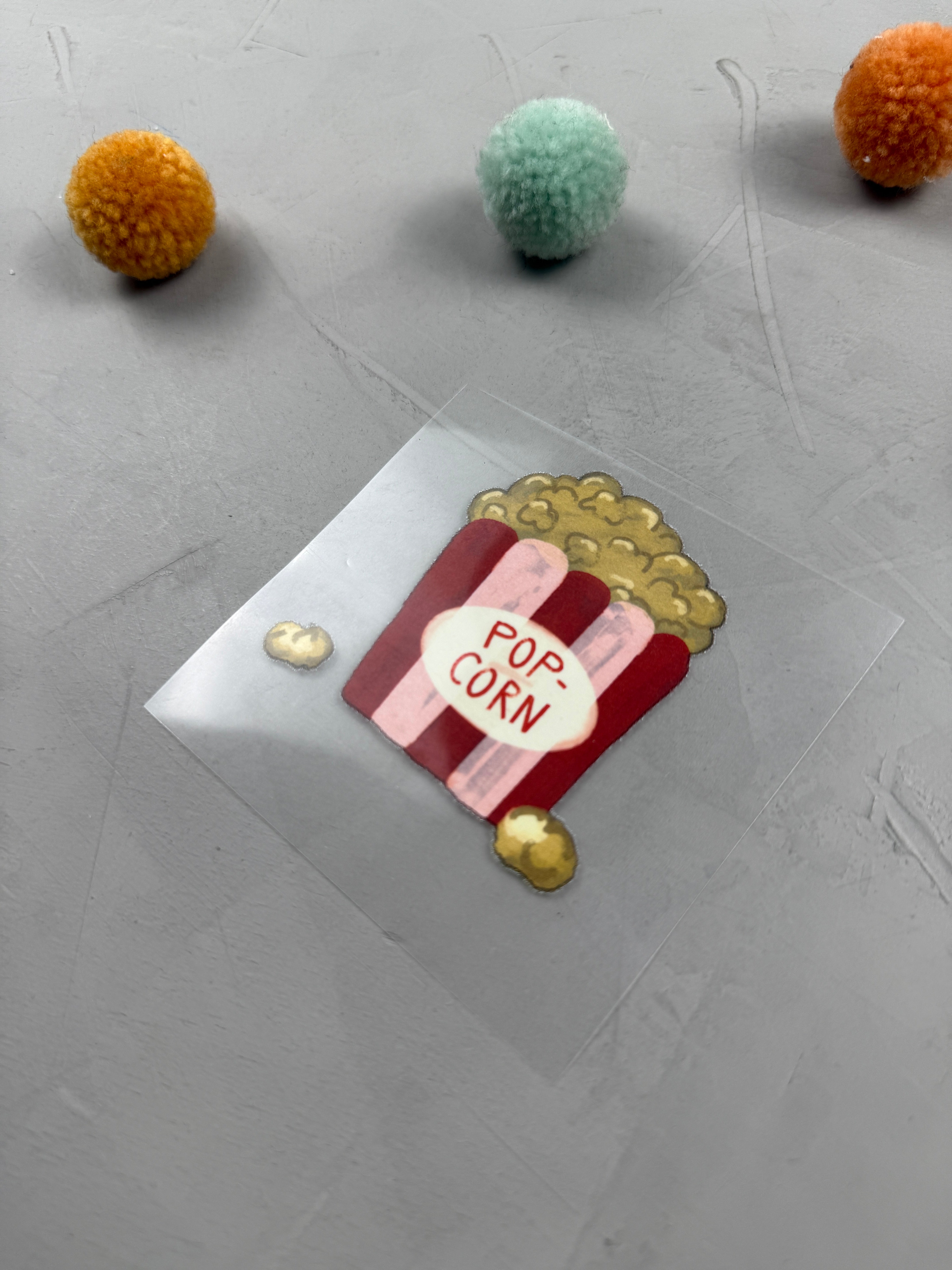 kleines Bügelbild - Popcorn
