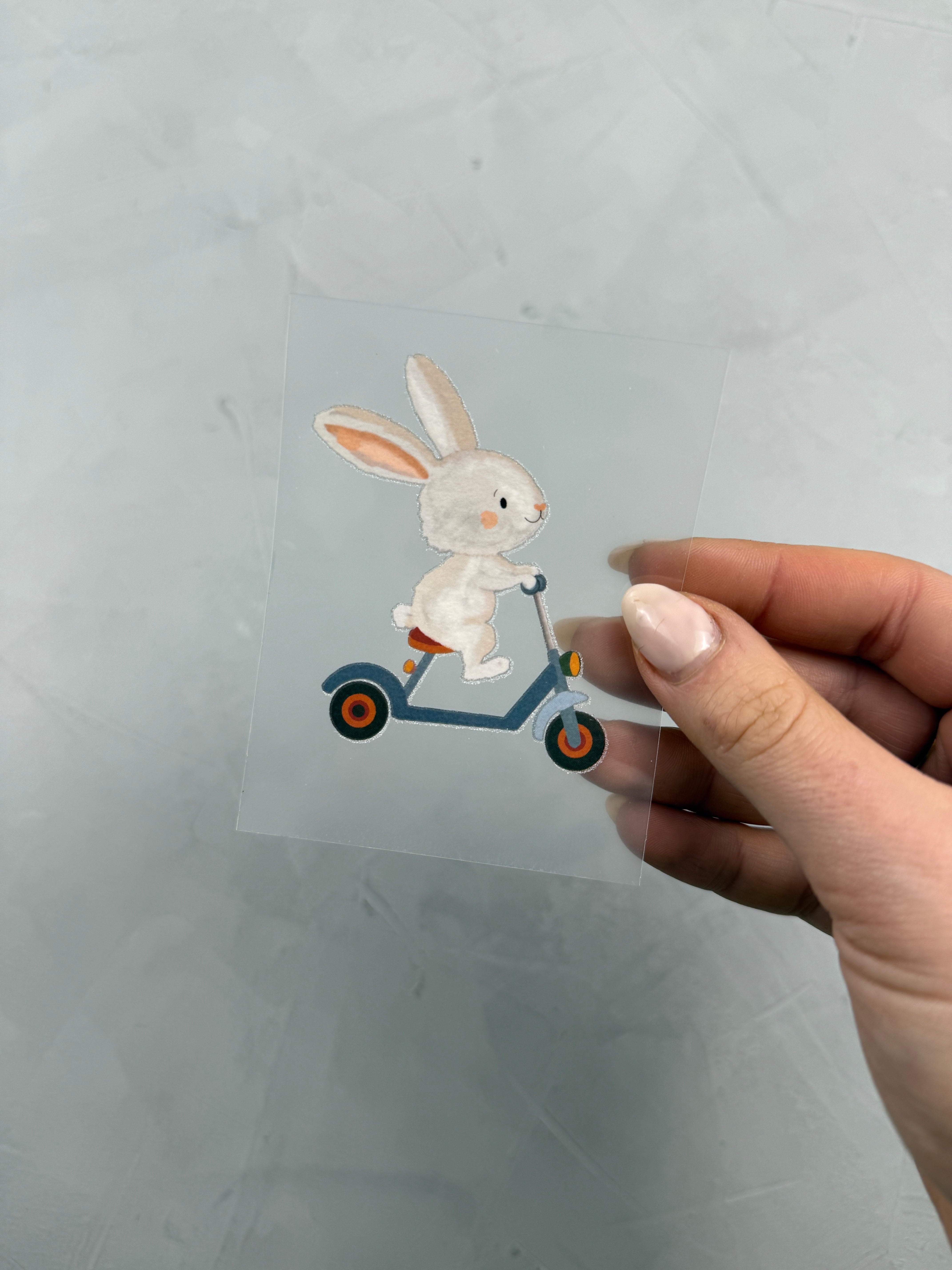 kleines Bügelbild - Raserei/Hase