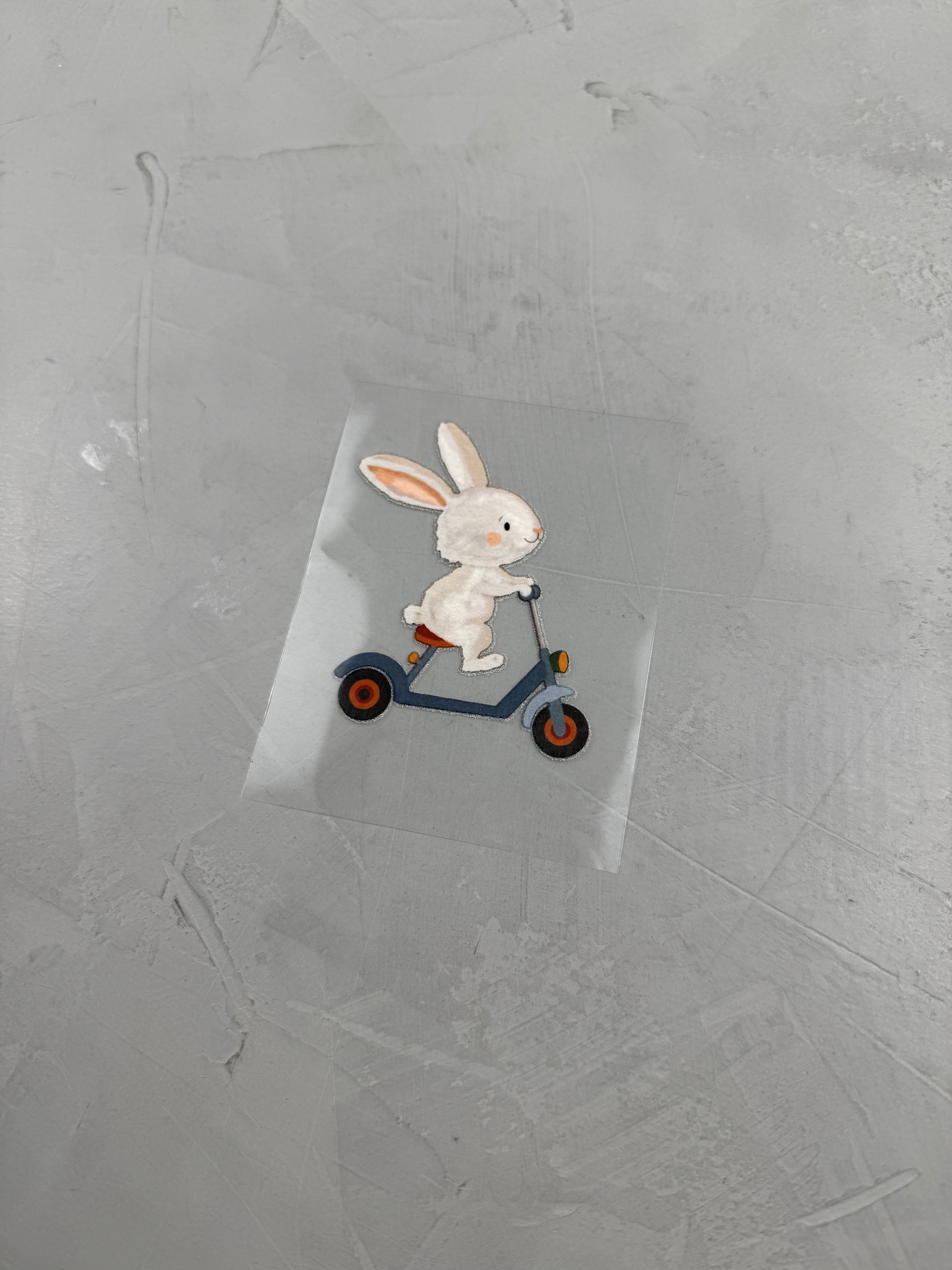 kleines Bügelbild - Raserei/Hase