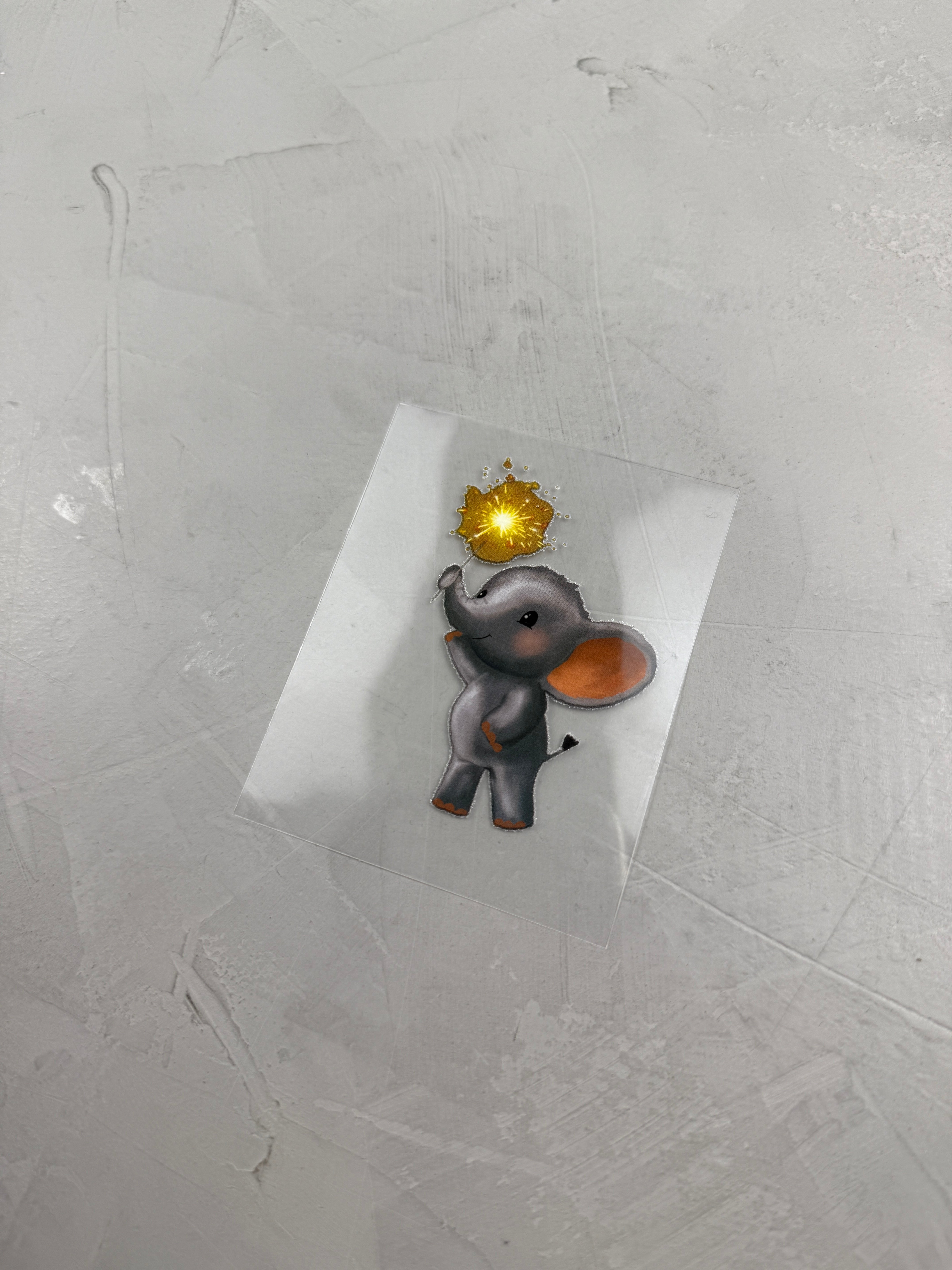 kleines Bügelbild - Elefant/Make a wish