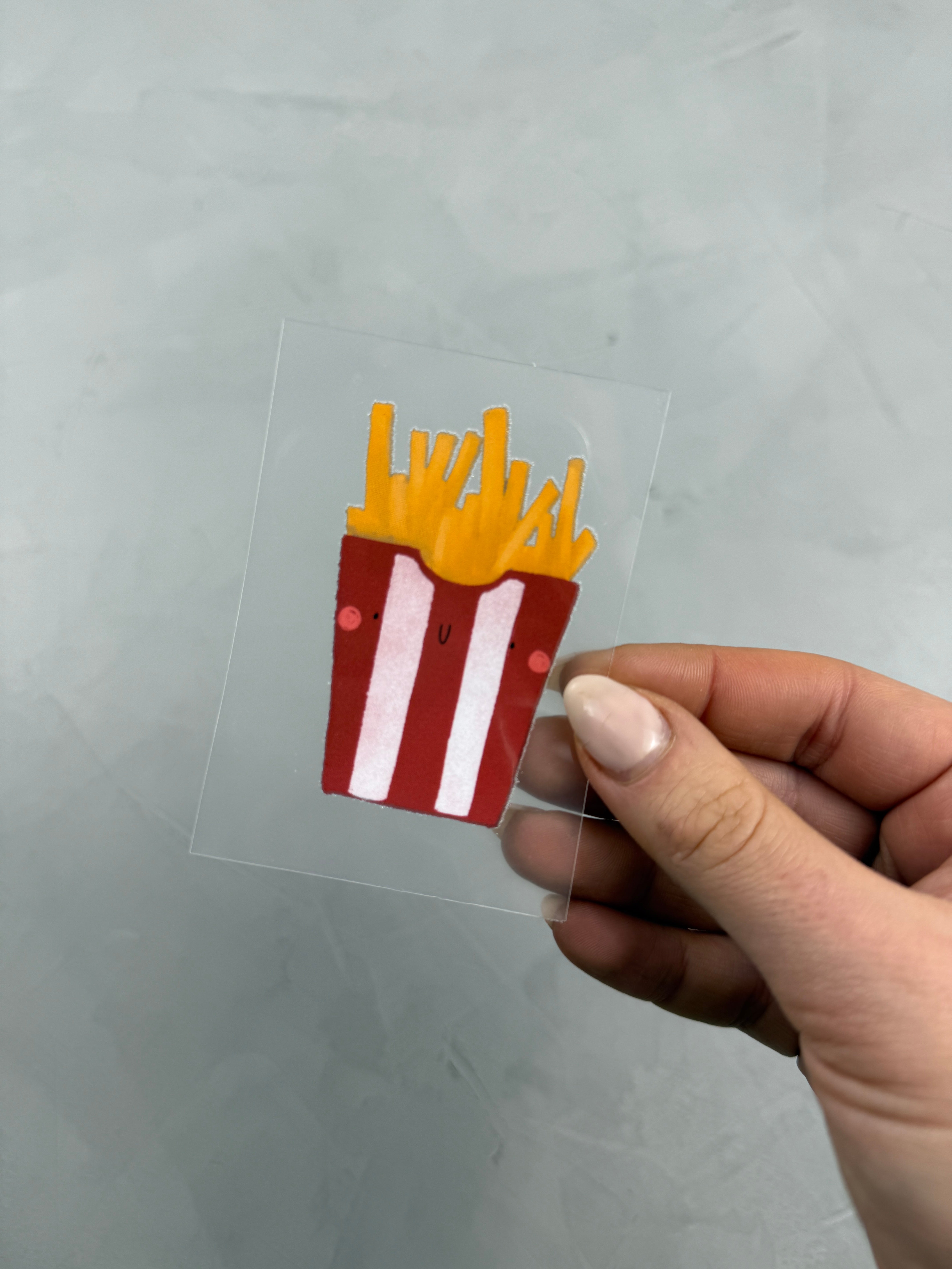 kleines Bügelbild - Freibadfritten