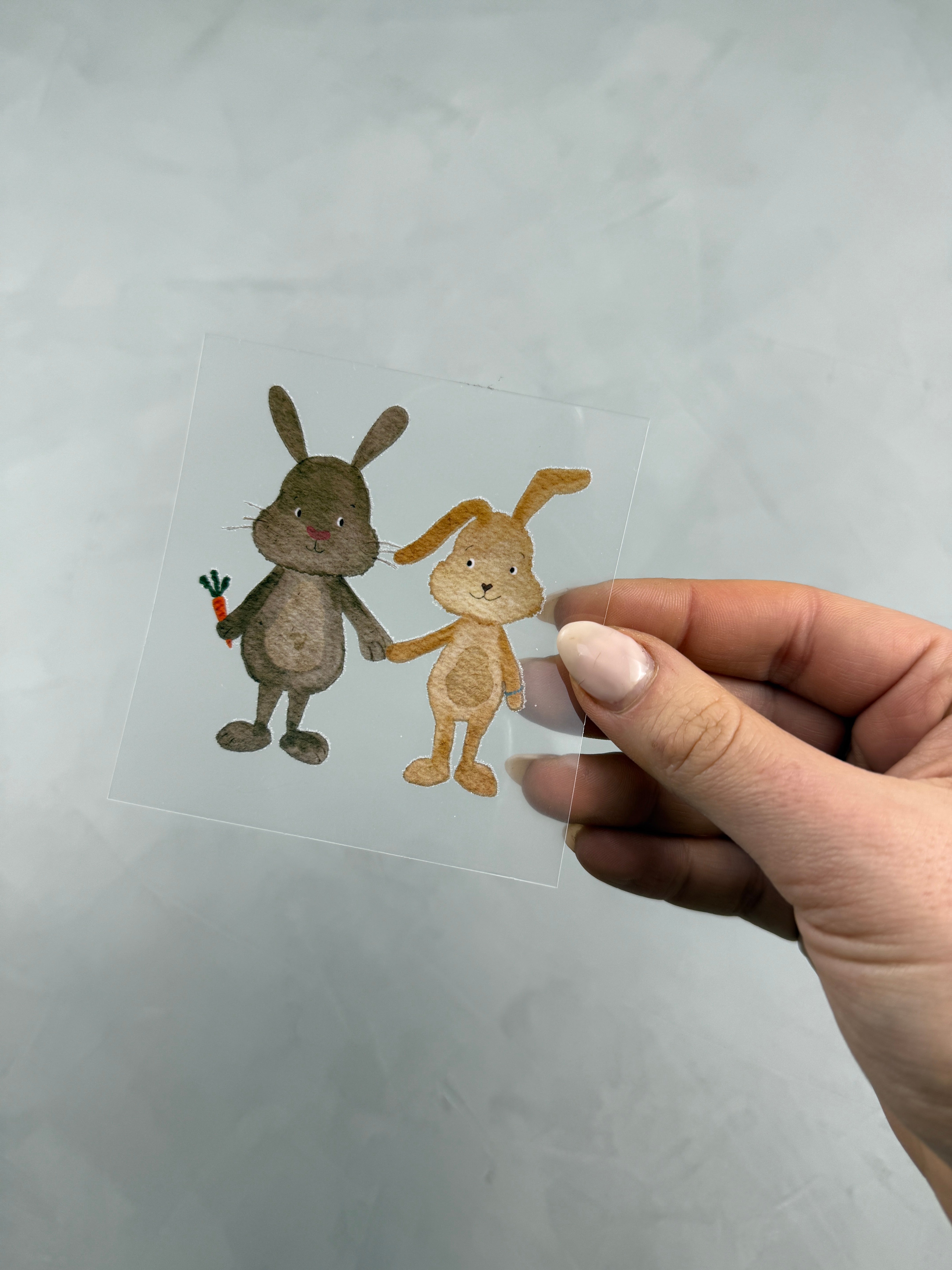 kleines Bügelbild - Doppelt gehoppelt/dunkel