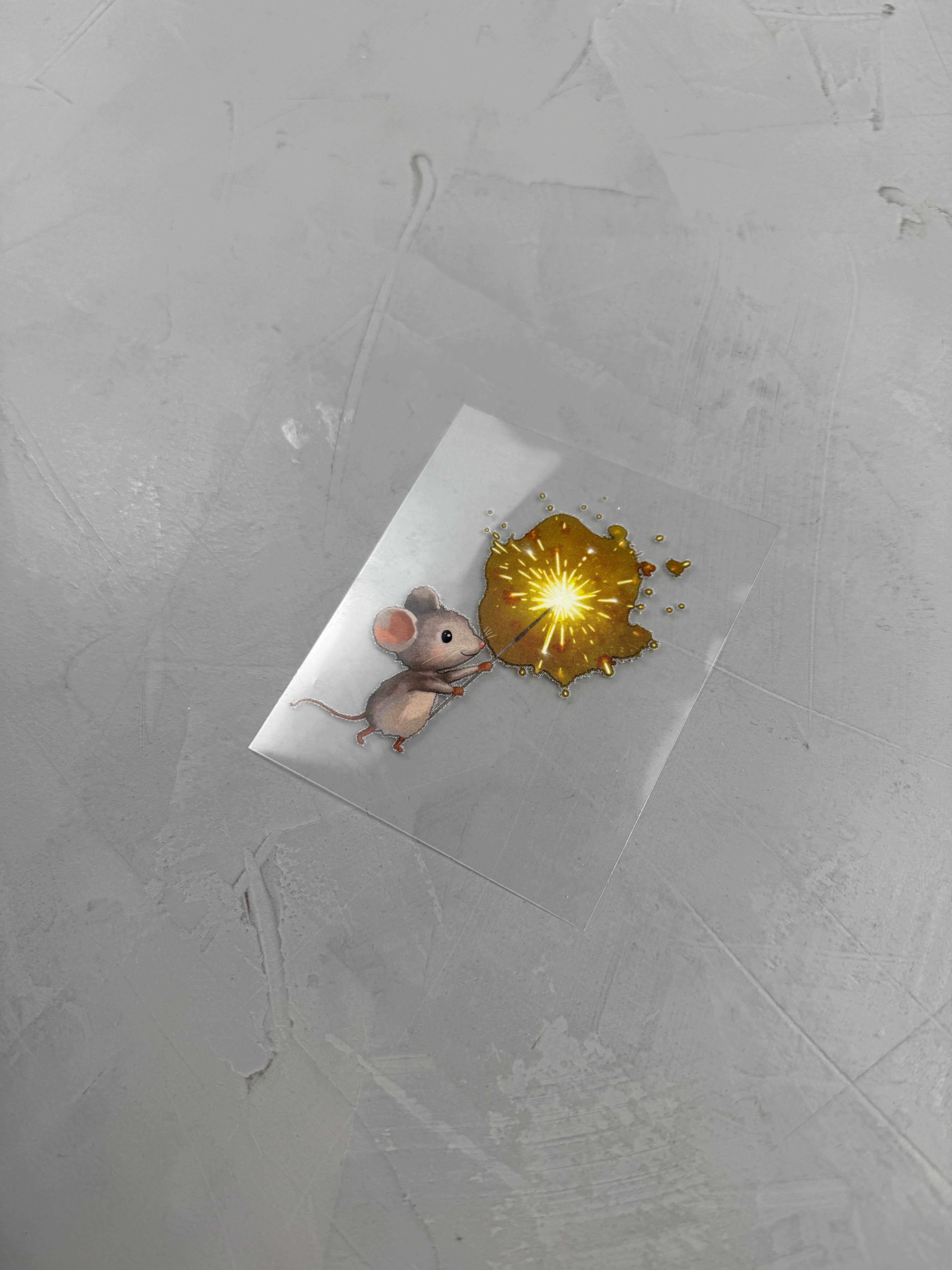 kleines Bügelbild - Maus/Make a wish