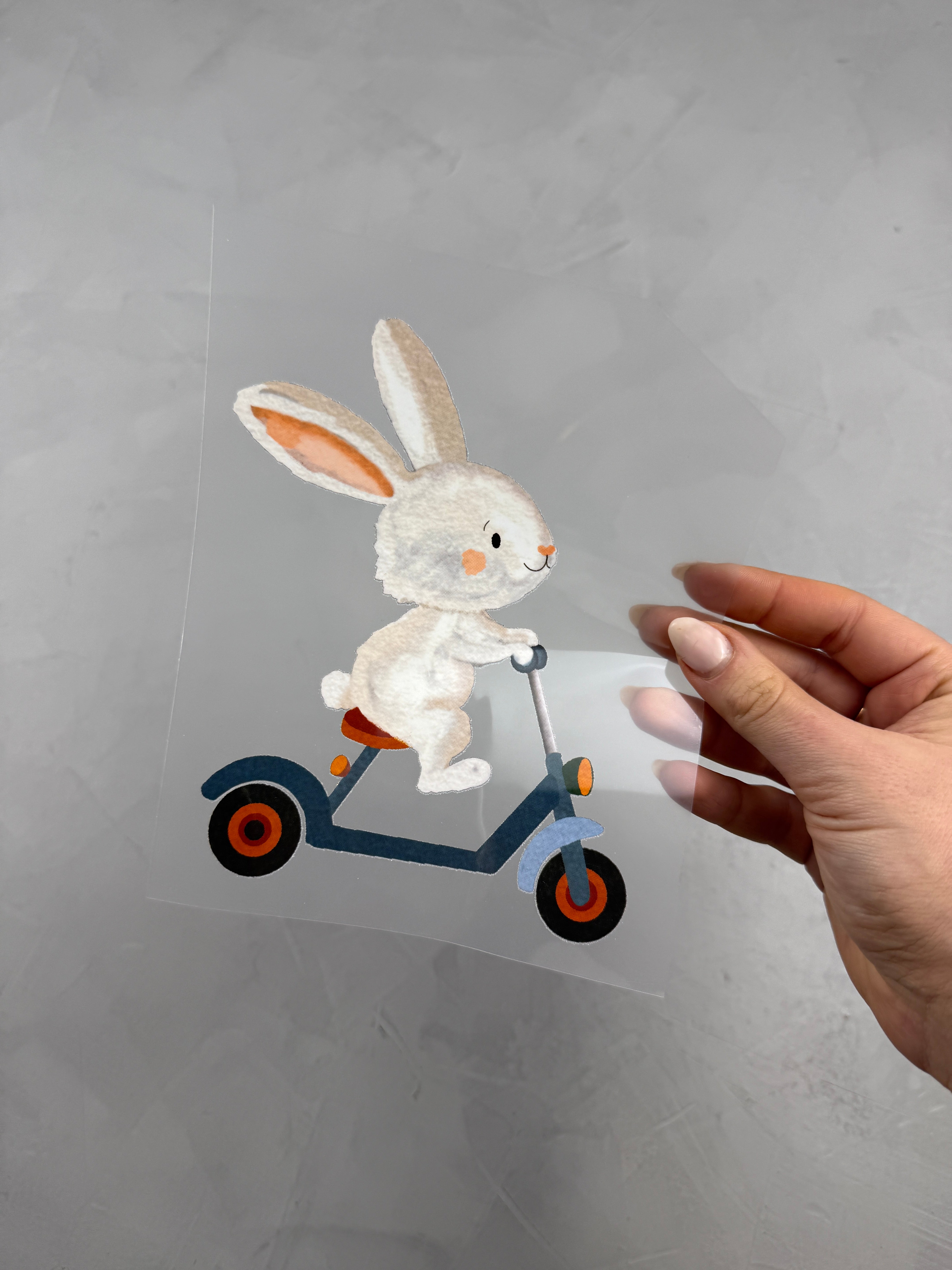 großes Bügelbild - Raserei/Hase