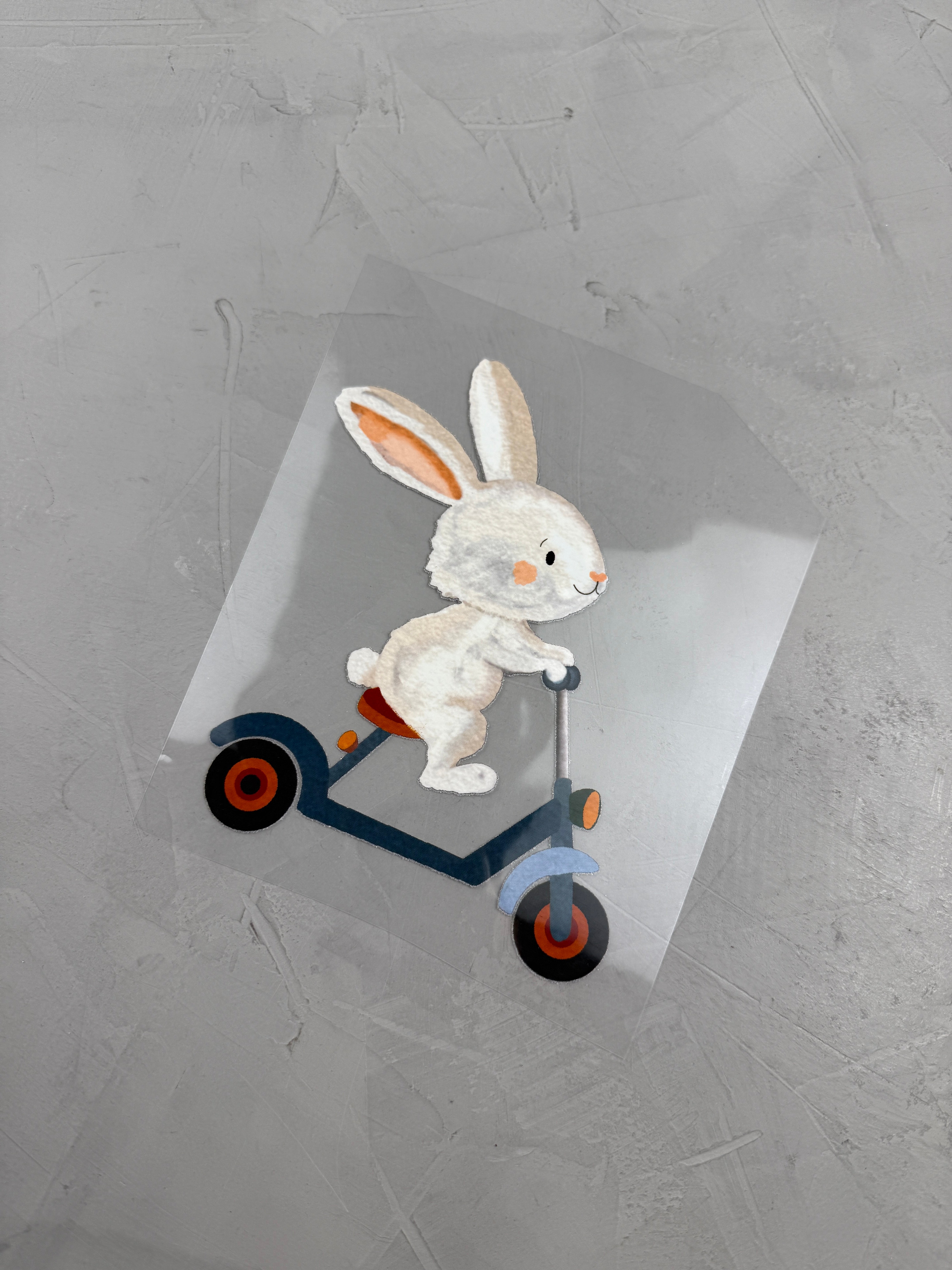großes Bügelbild - Raserei/Hase