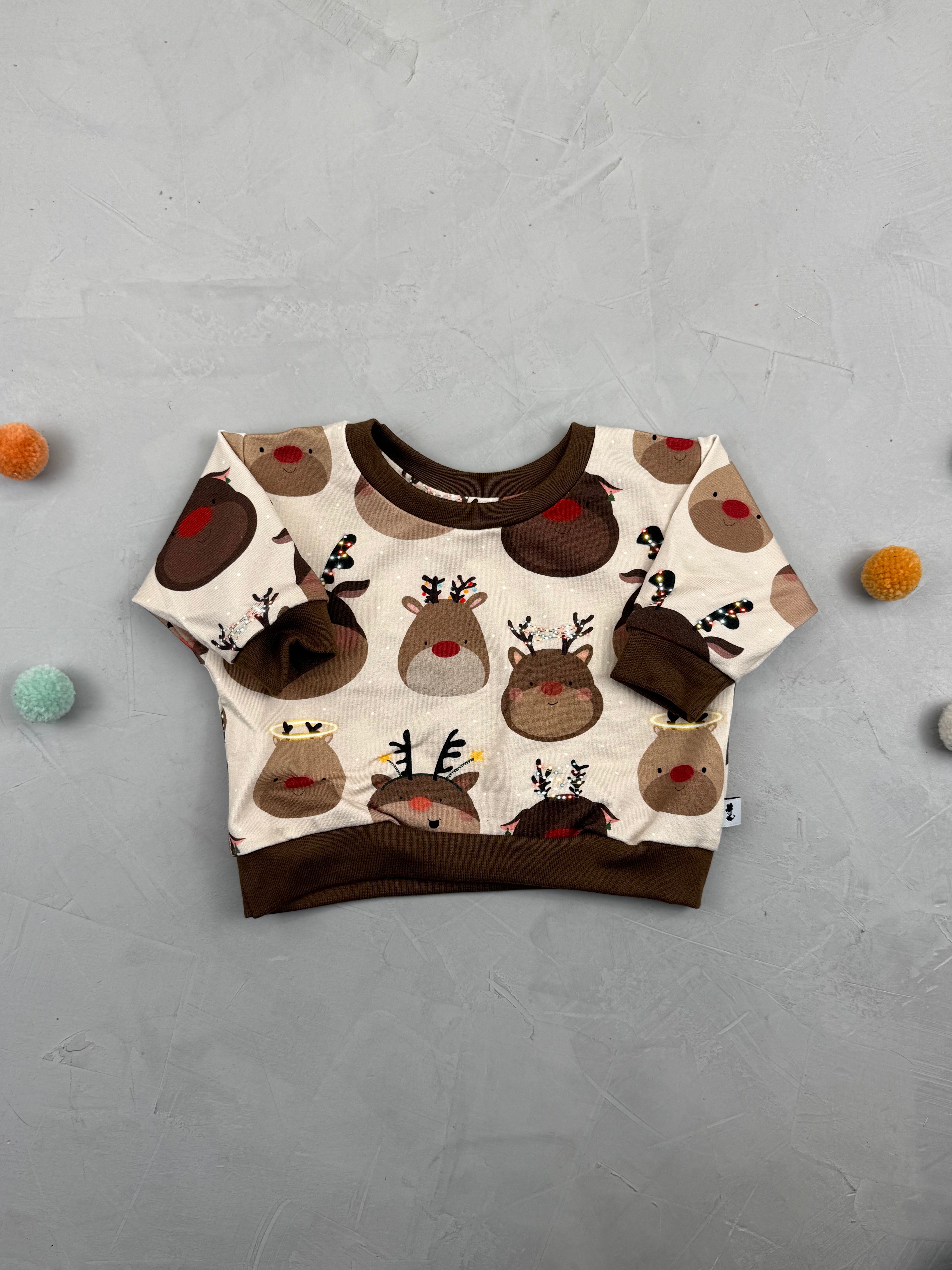 Oversize Sweatshirt - Es geweihnachtet sehr (0-3 M)