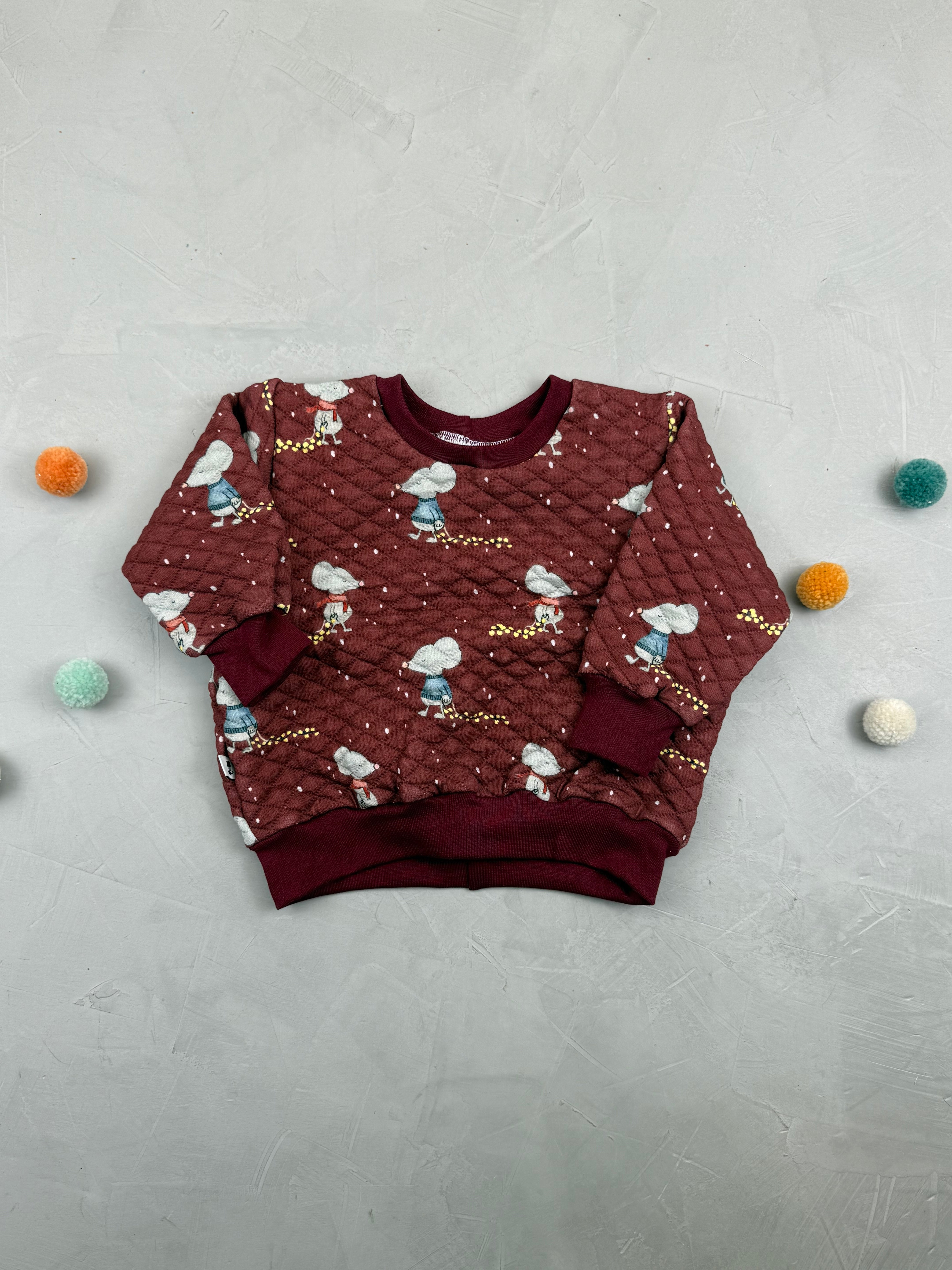 Oversize Sweatshirt - Mucksmäuschenstill (6-9 M)