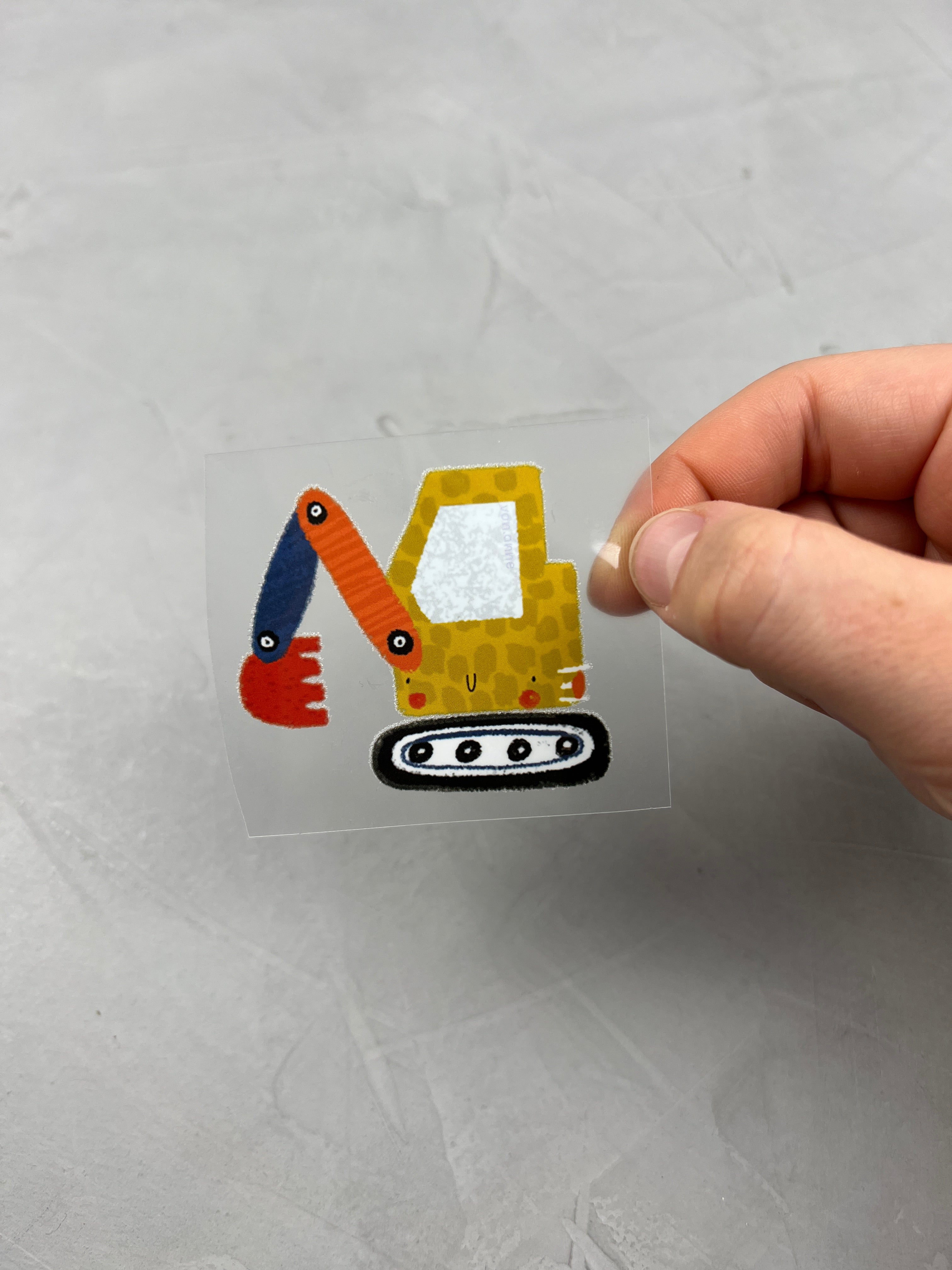 kleines Bügelbild - Angebaggert