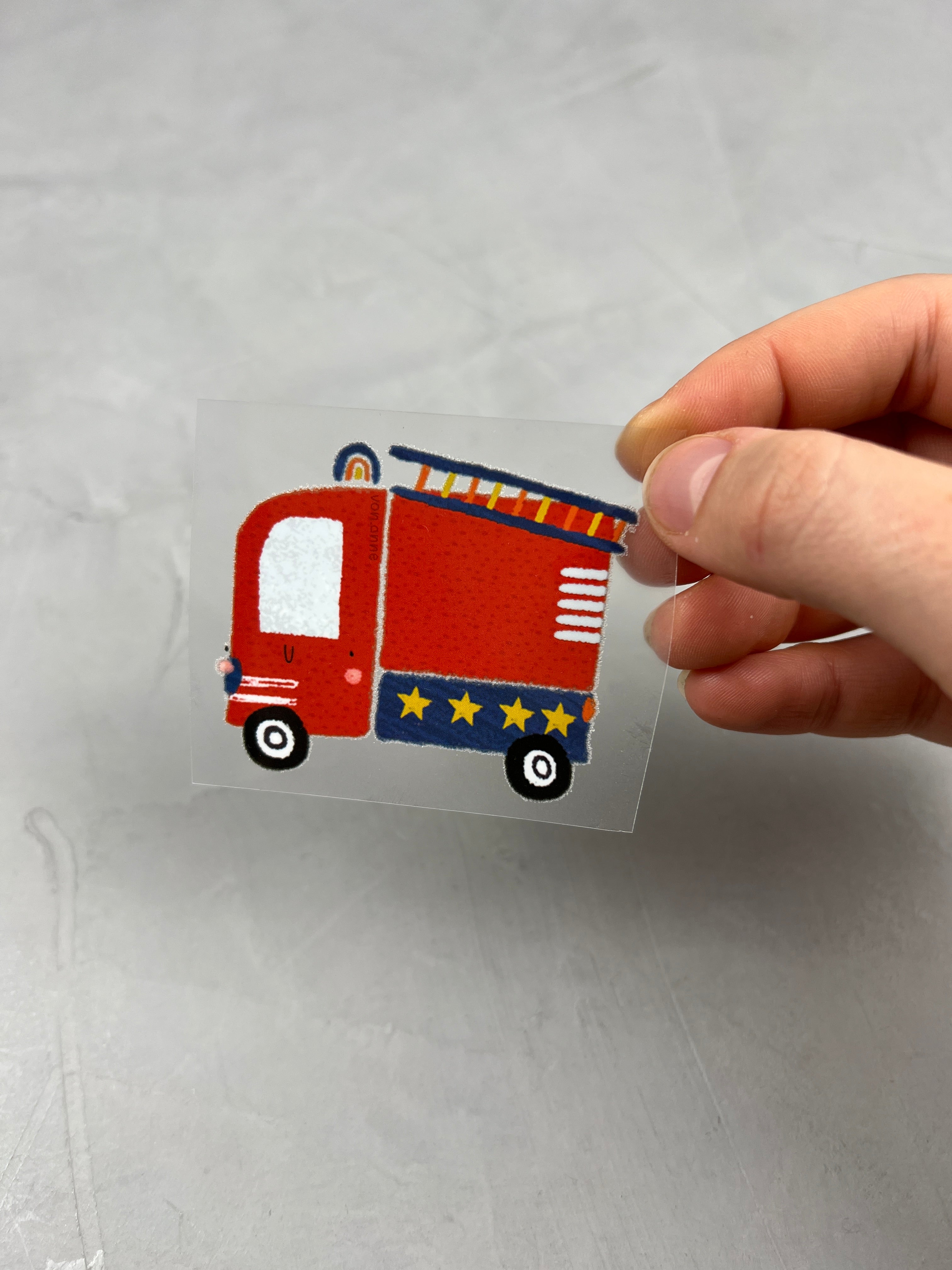 kleines Bügelbild - Feuer und Flamme