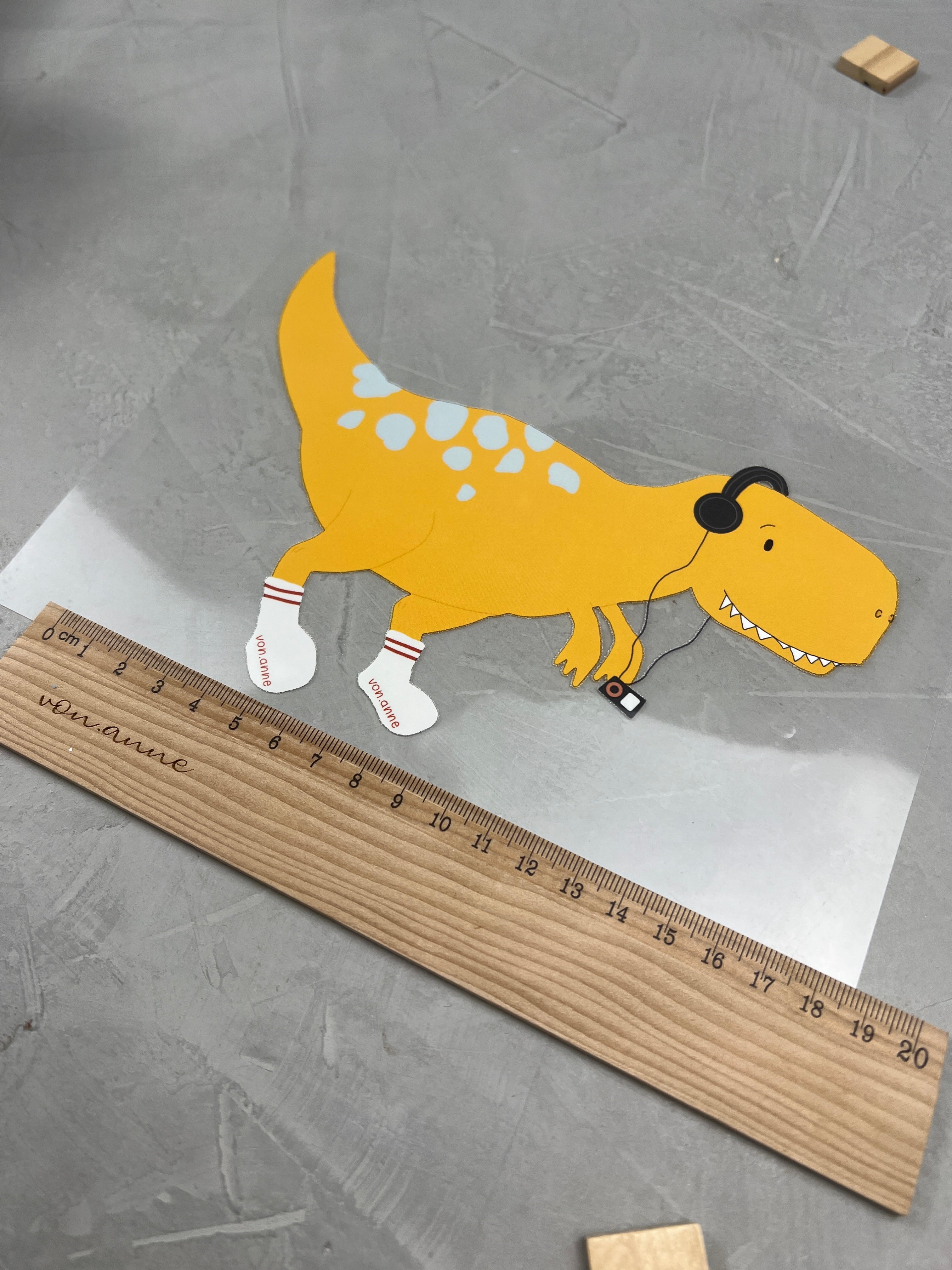großes Bügelbild -T-Rex/Urknallgang