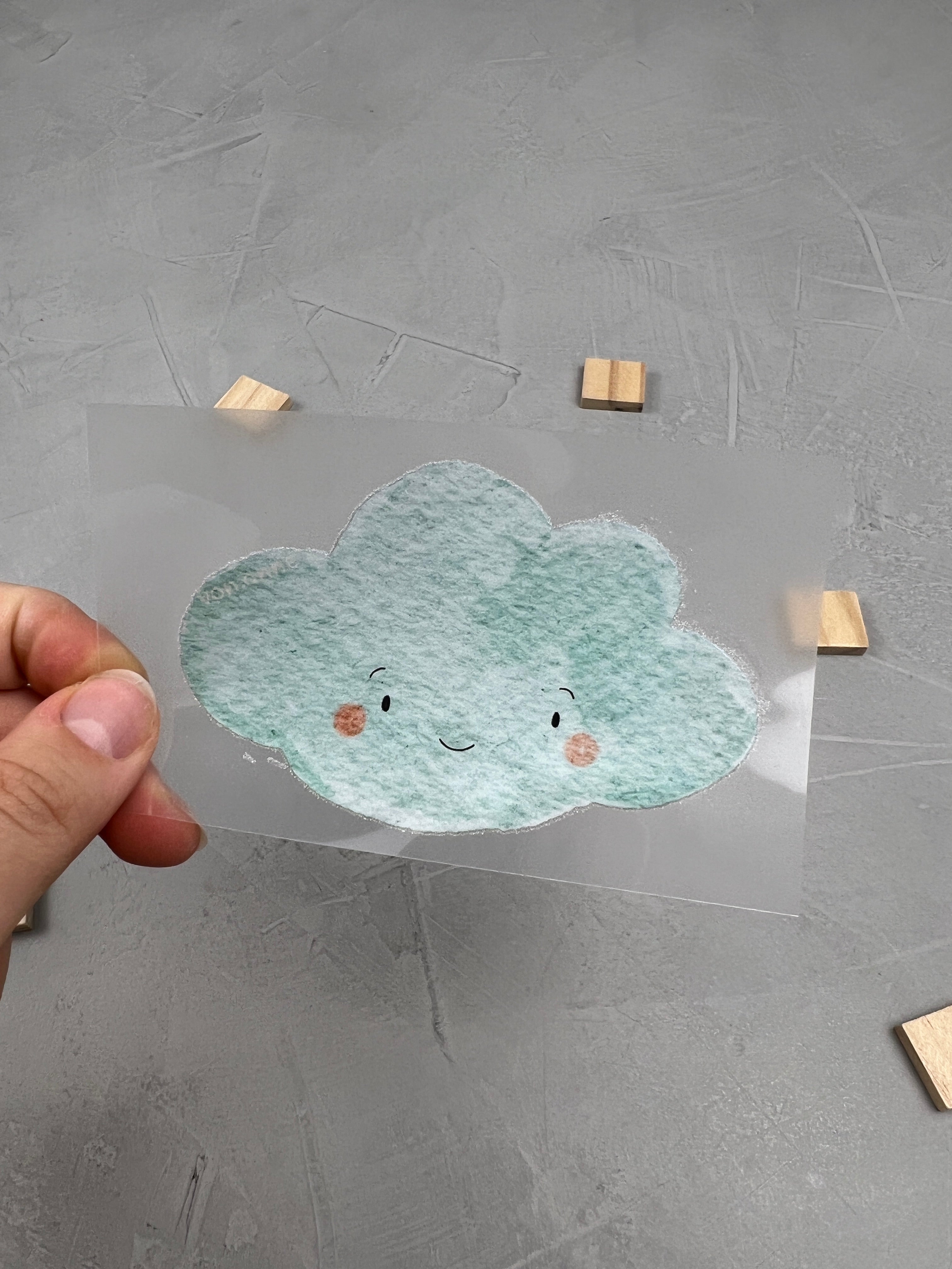 kleines Bügelbild - Über den Wolken