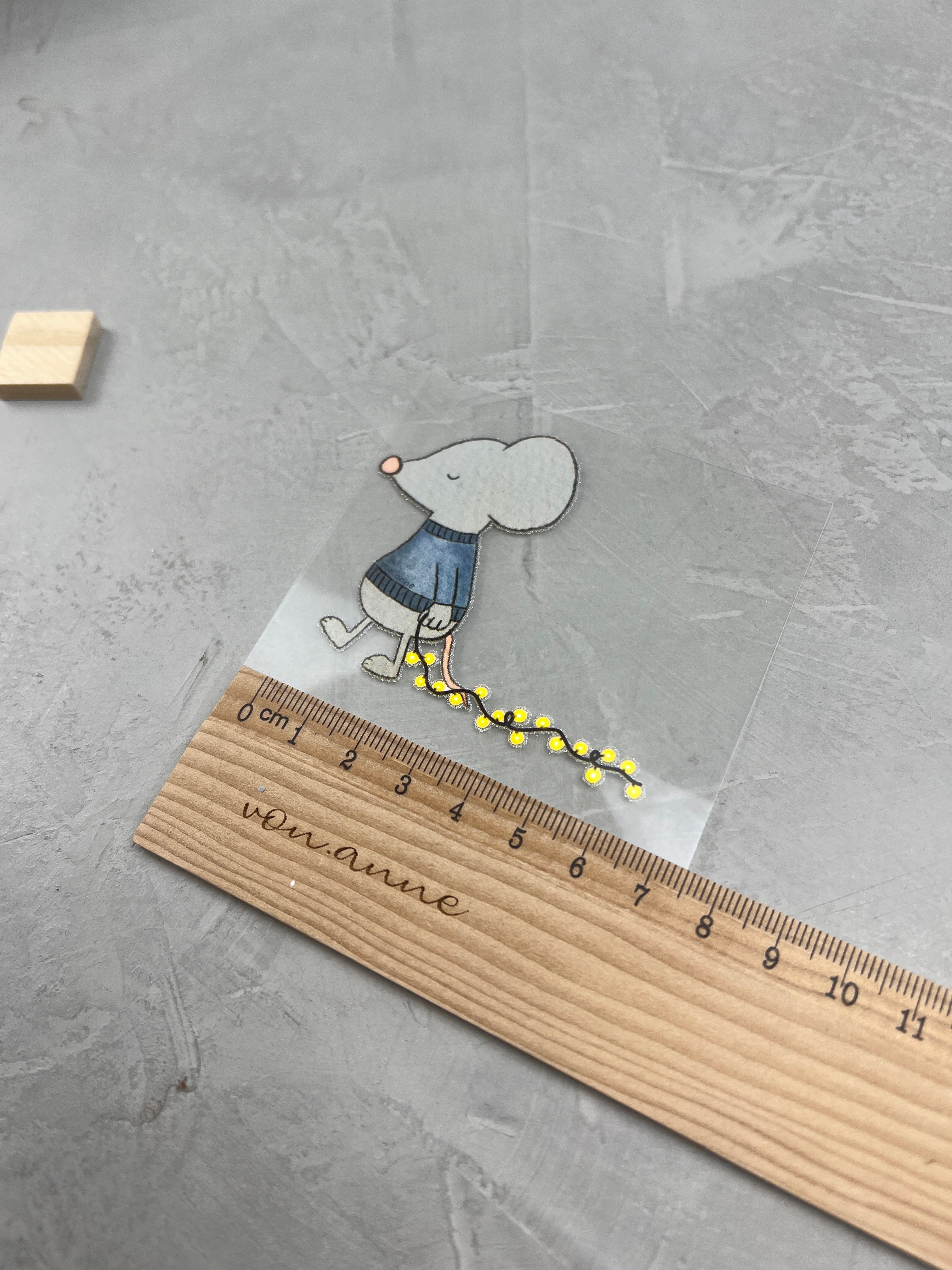 kleines Bügelbild - Mucksmäuschenstill/Pulli