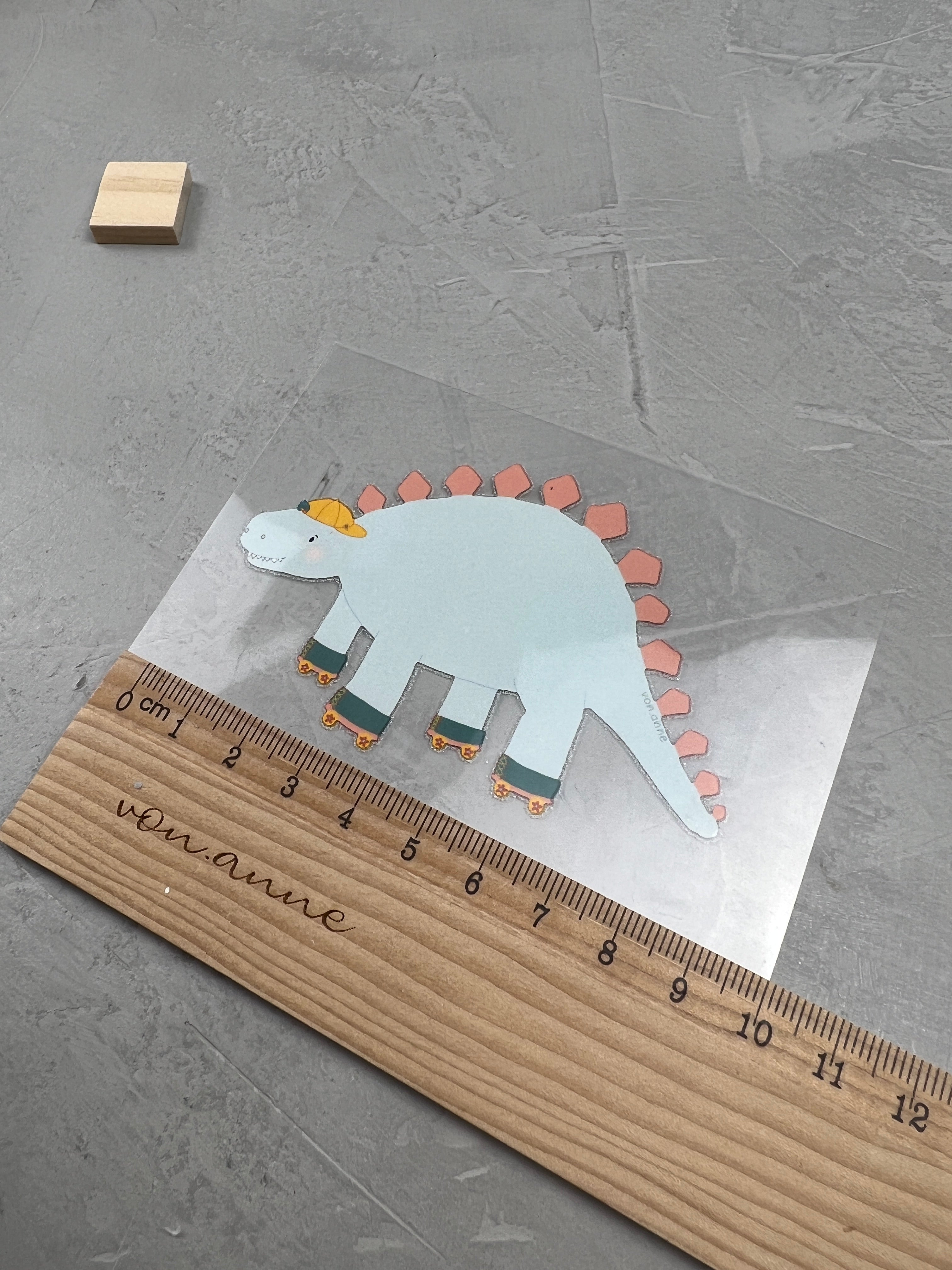 kleines Bügelbild - die Urknallgang (Stegosaurus)