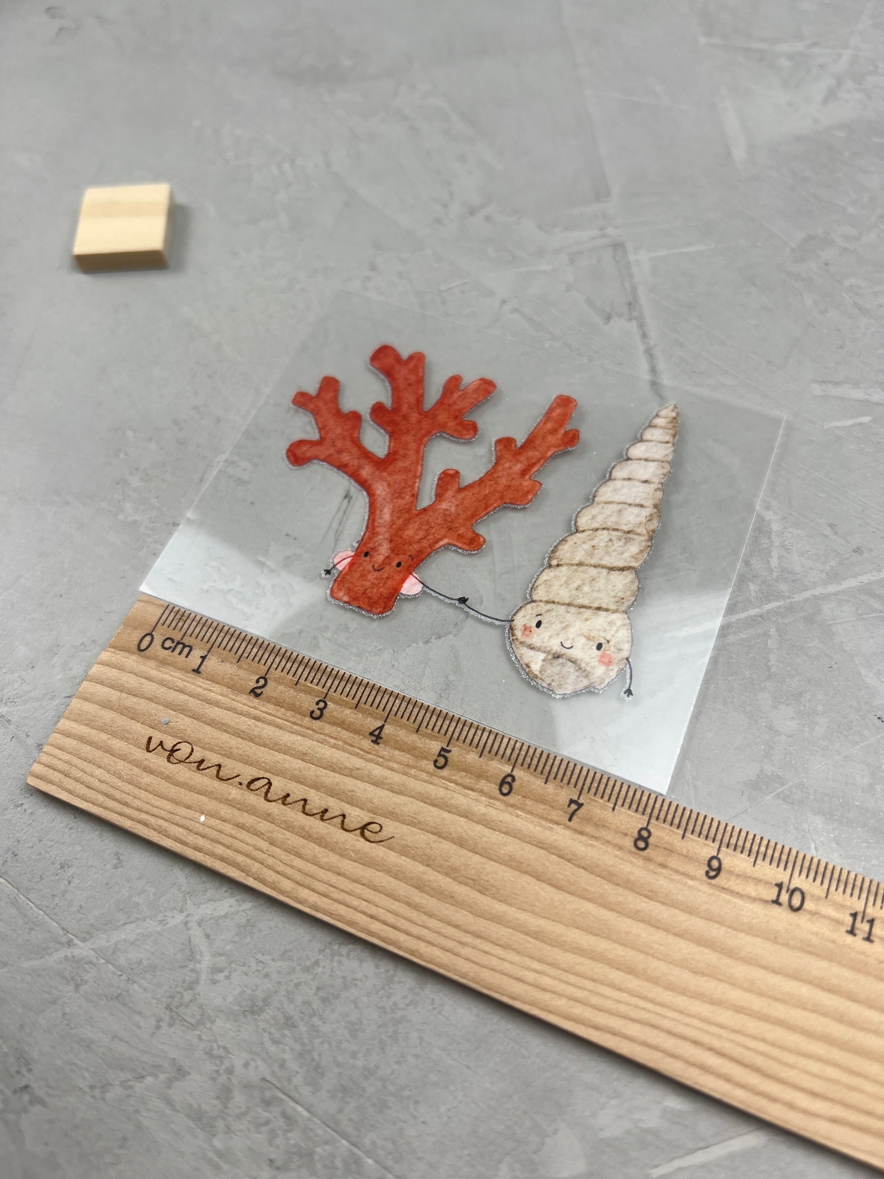 kleines Bügelbild - Meer als Freunde