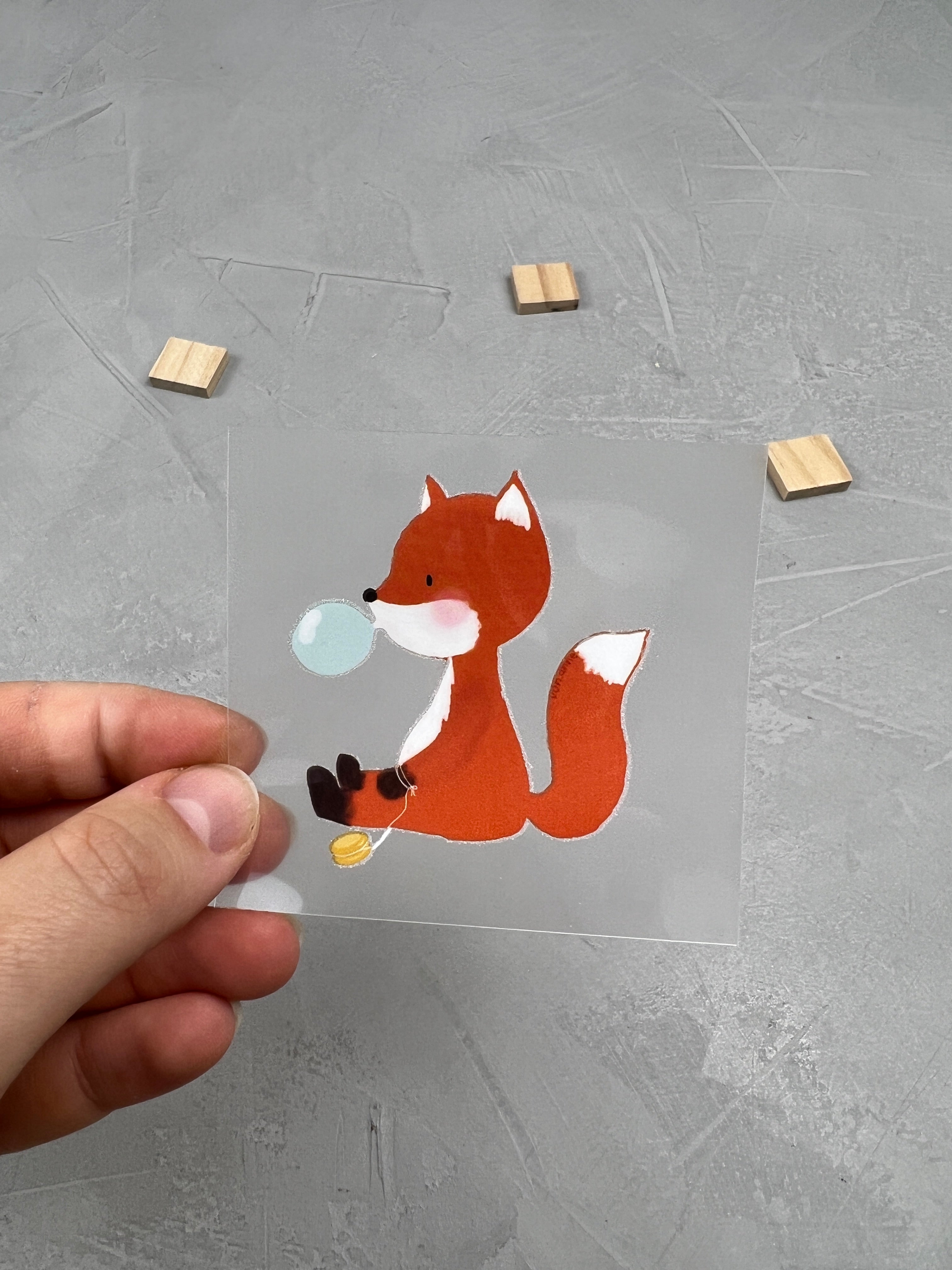 kleines Bügelbild - Aus der Puste/Fuchs