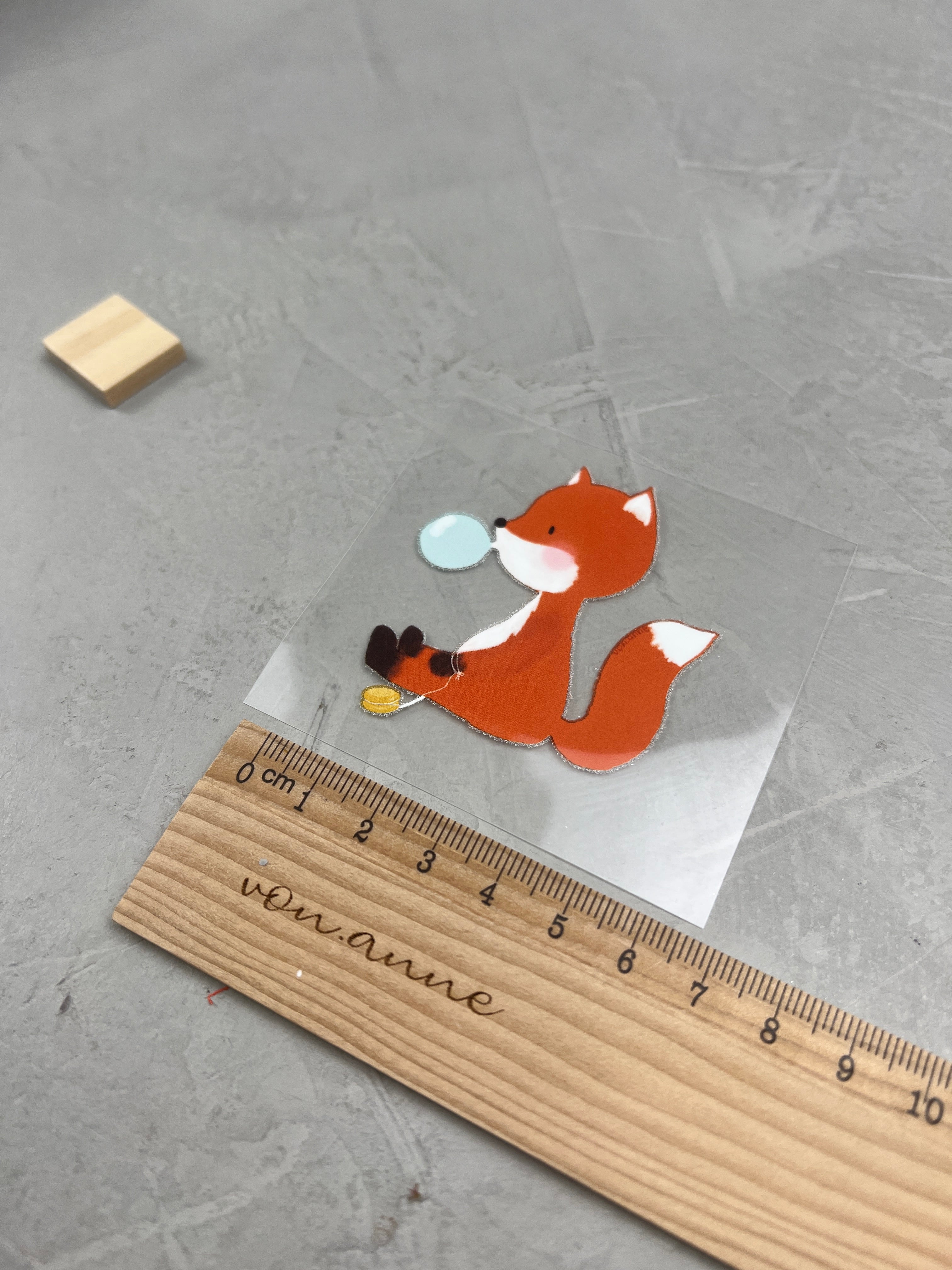 kleines Bügelbild - Aus der Puste/Fuchs