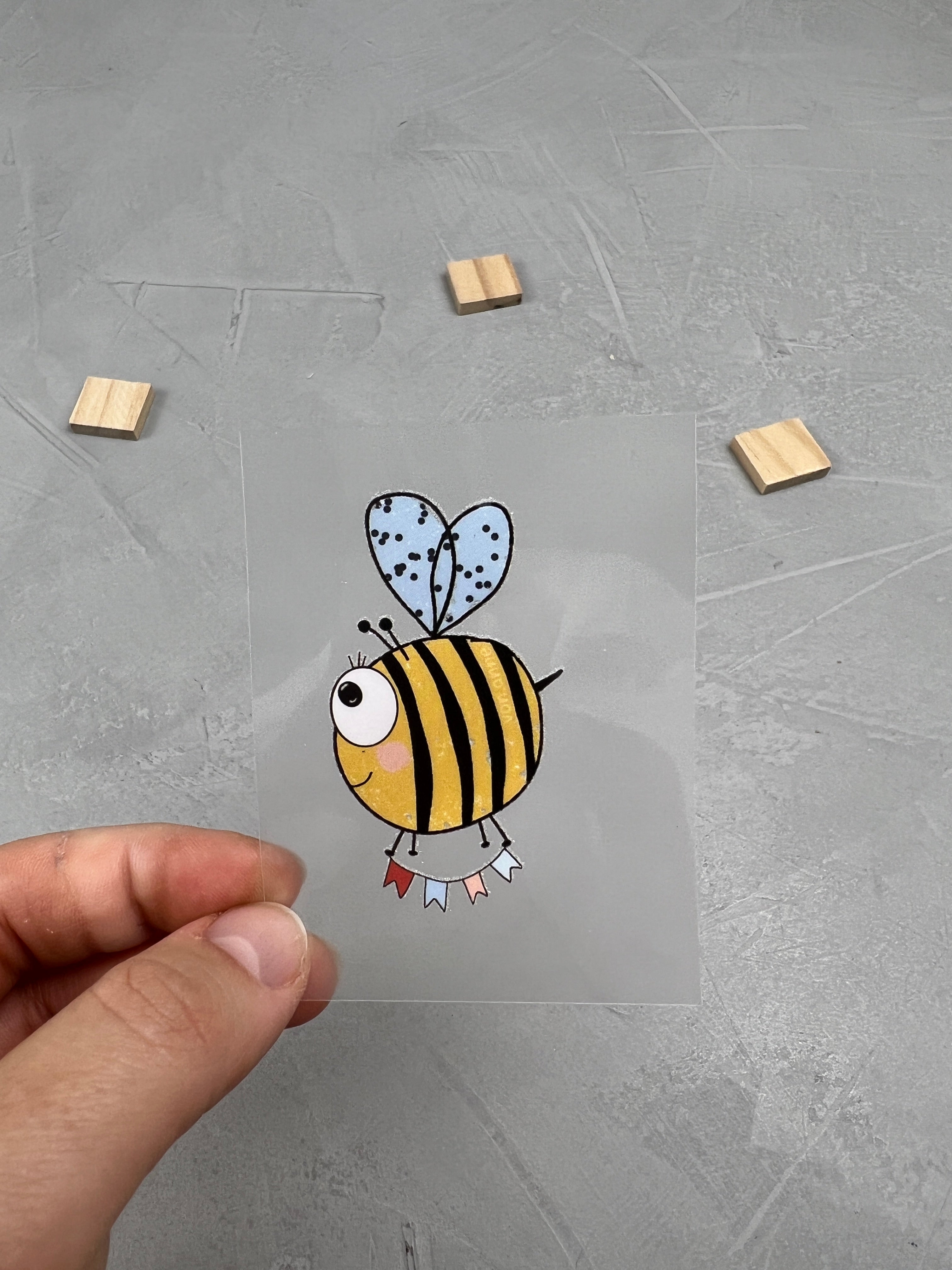 kleines Bügelbild - Hummelgetummel (Girlande)