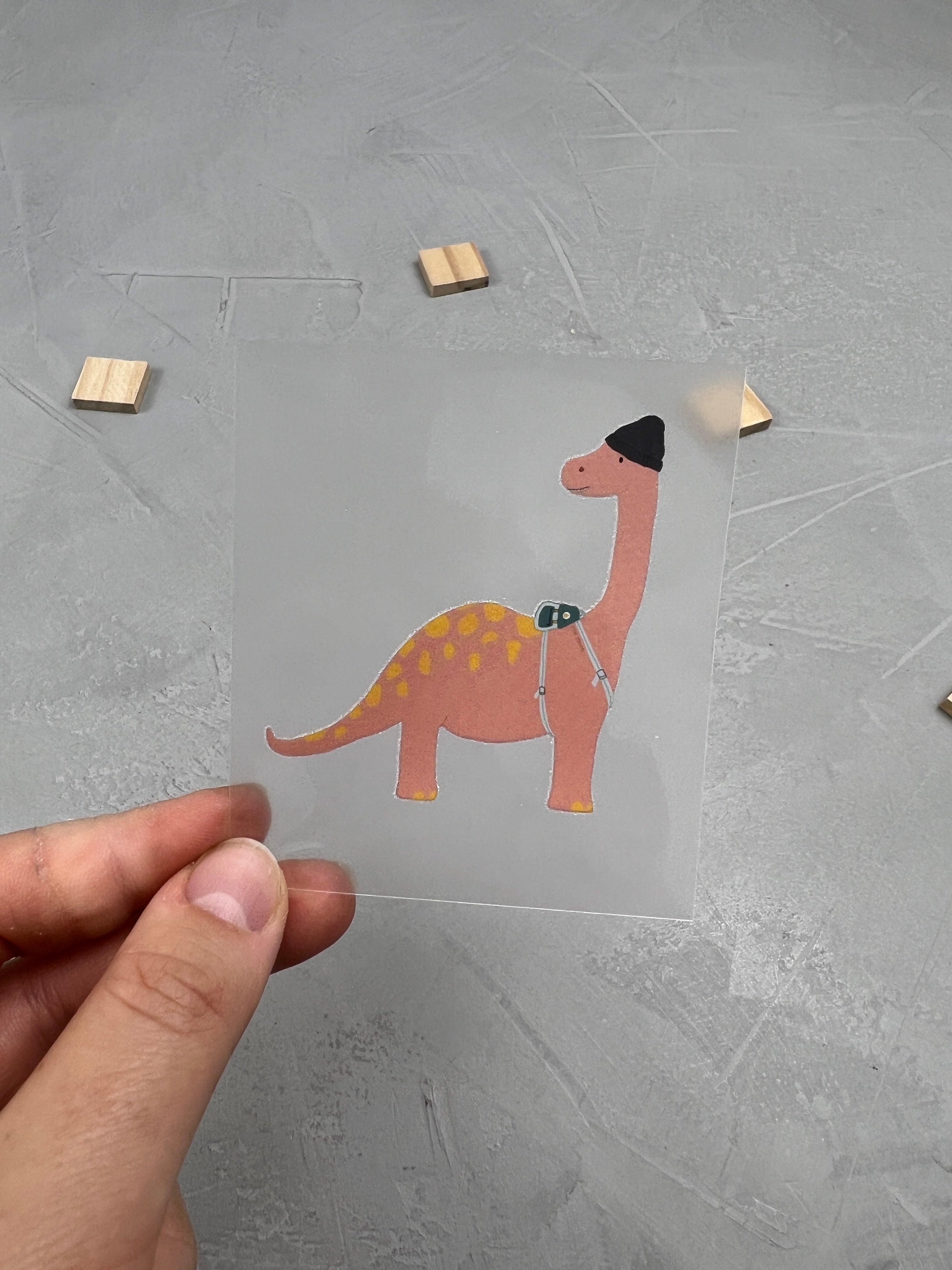 kleines Bügelbild - die Urknallgang (Brachiosaurus)