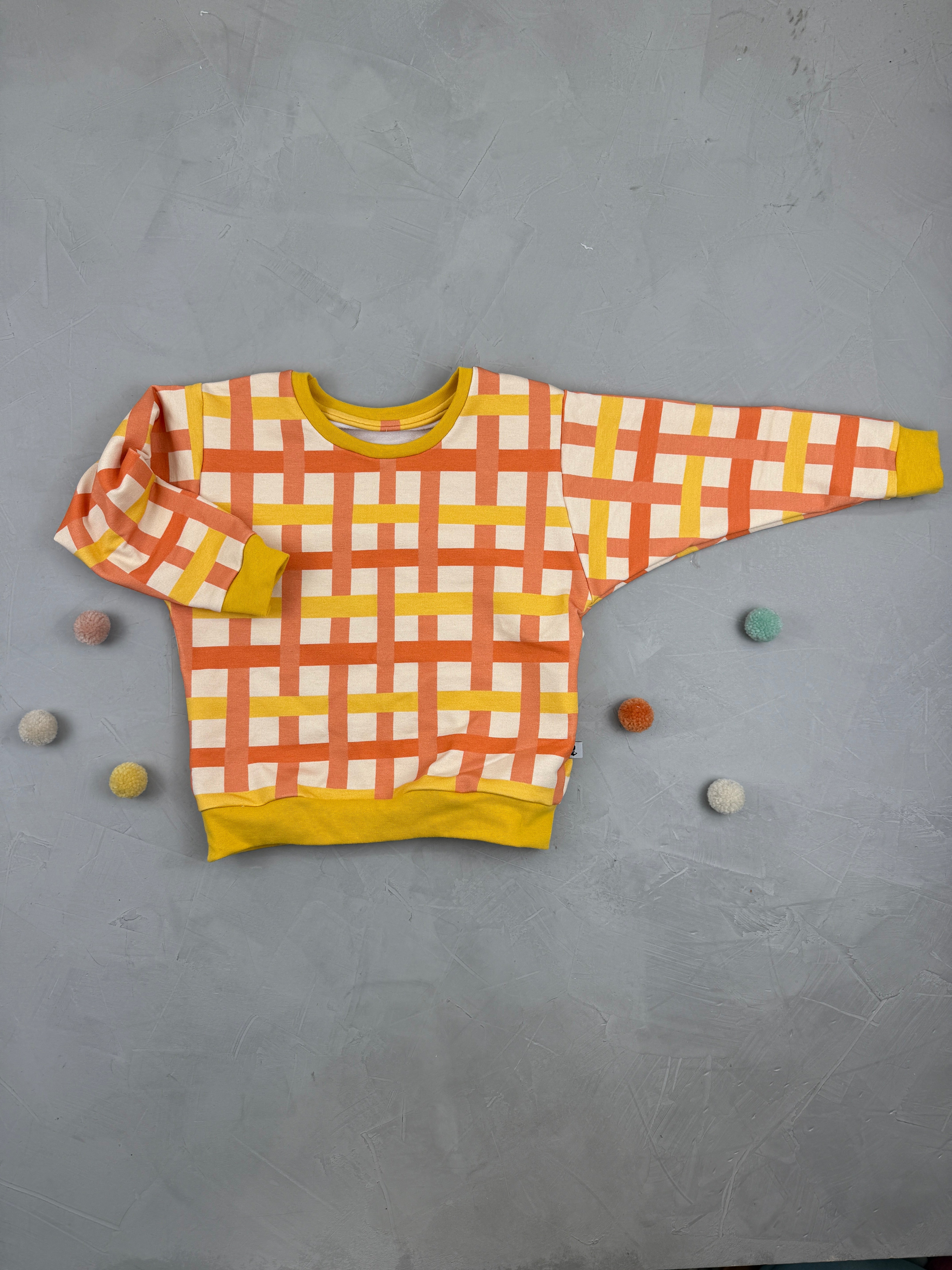 Oversize Sweater -Sunrise Karo (3-4 J)