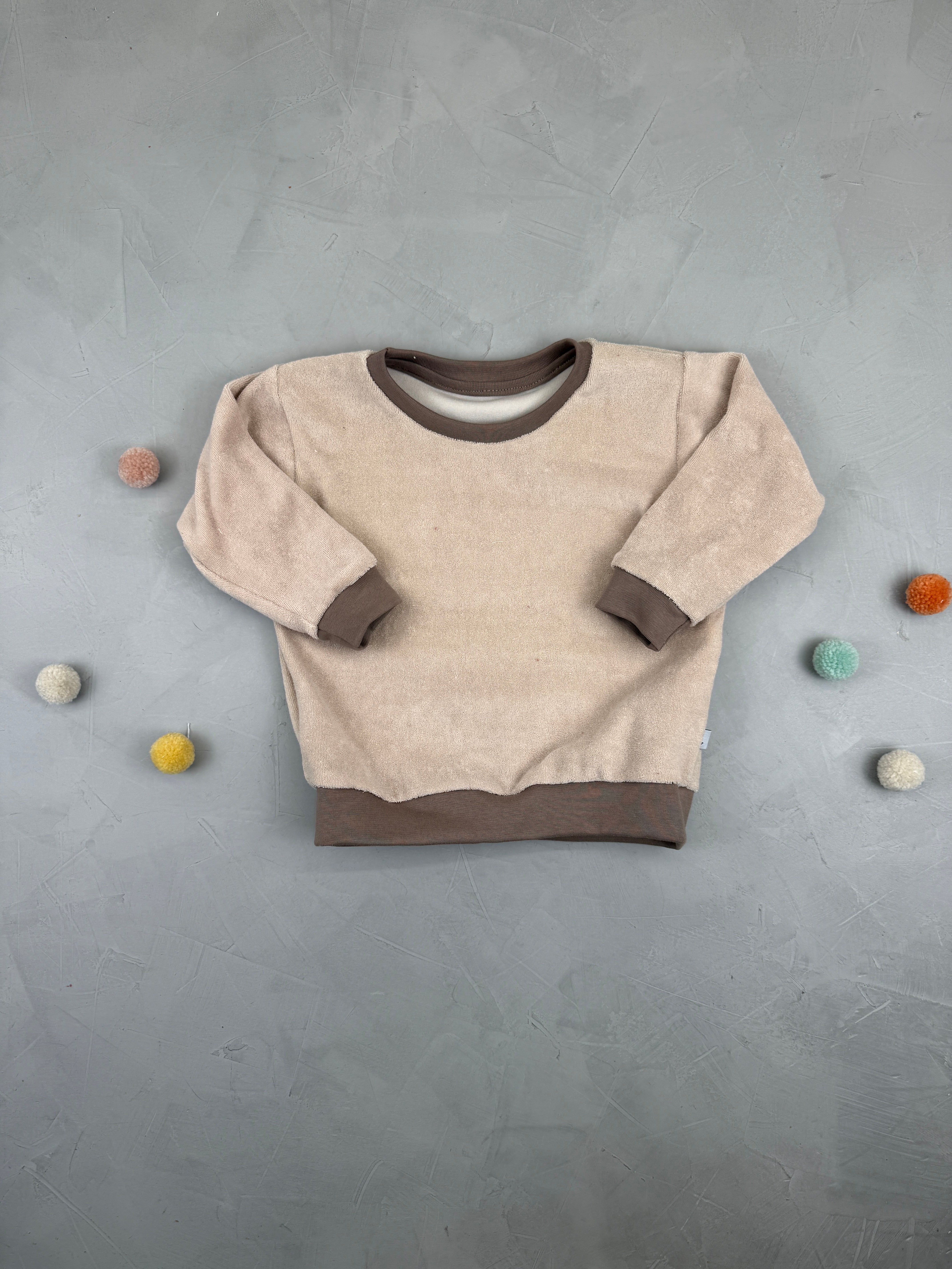 Oversize Sweater - Frottee creme (18-24 M)