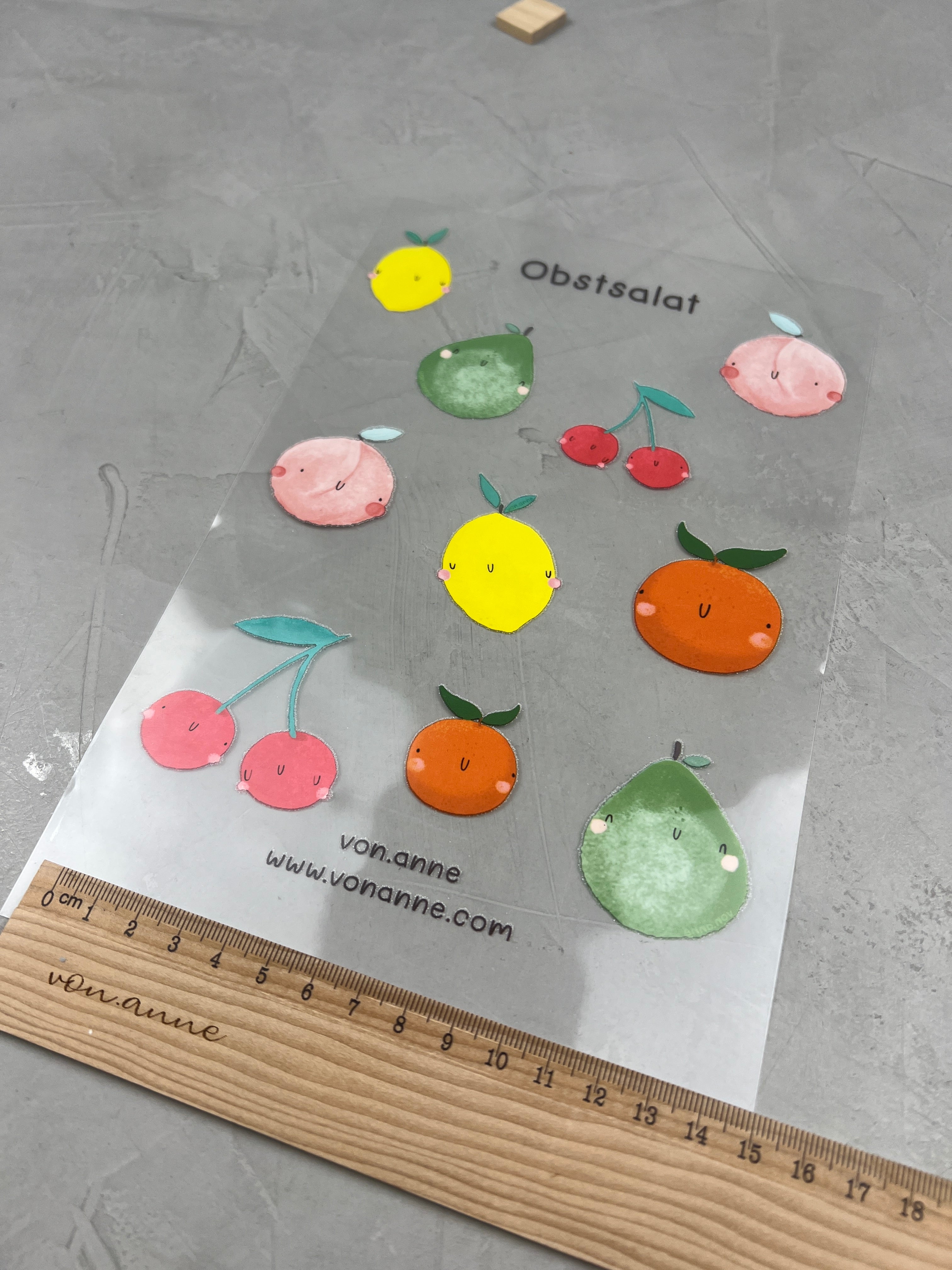 Bügelbildbogen - Obstsalat