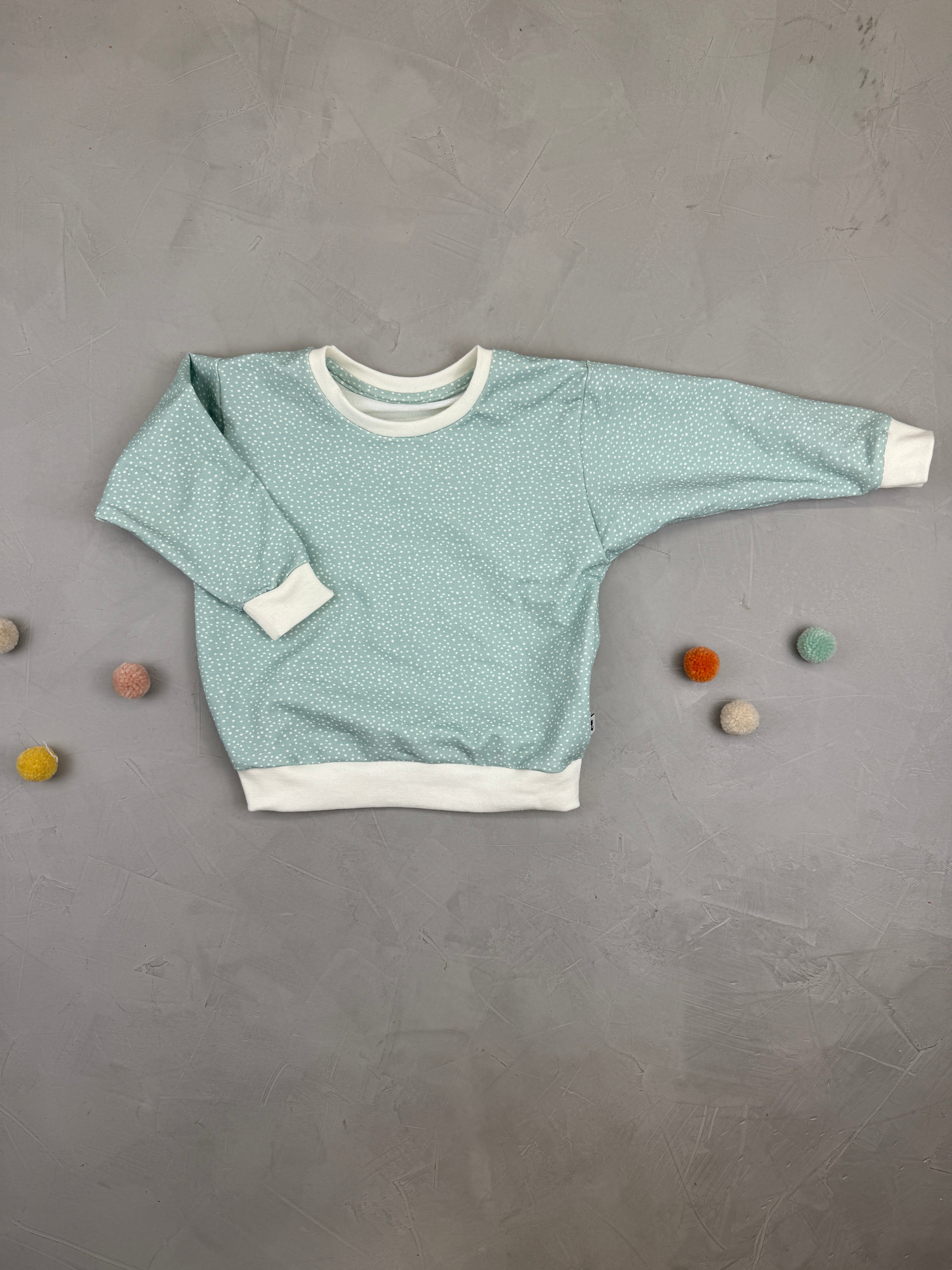 Oversize Sweater - Little Dots/mint (2-3 J)