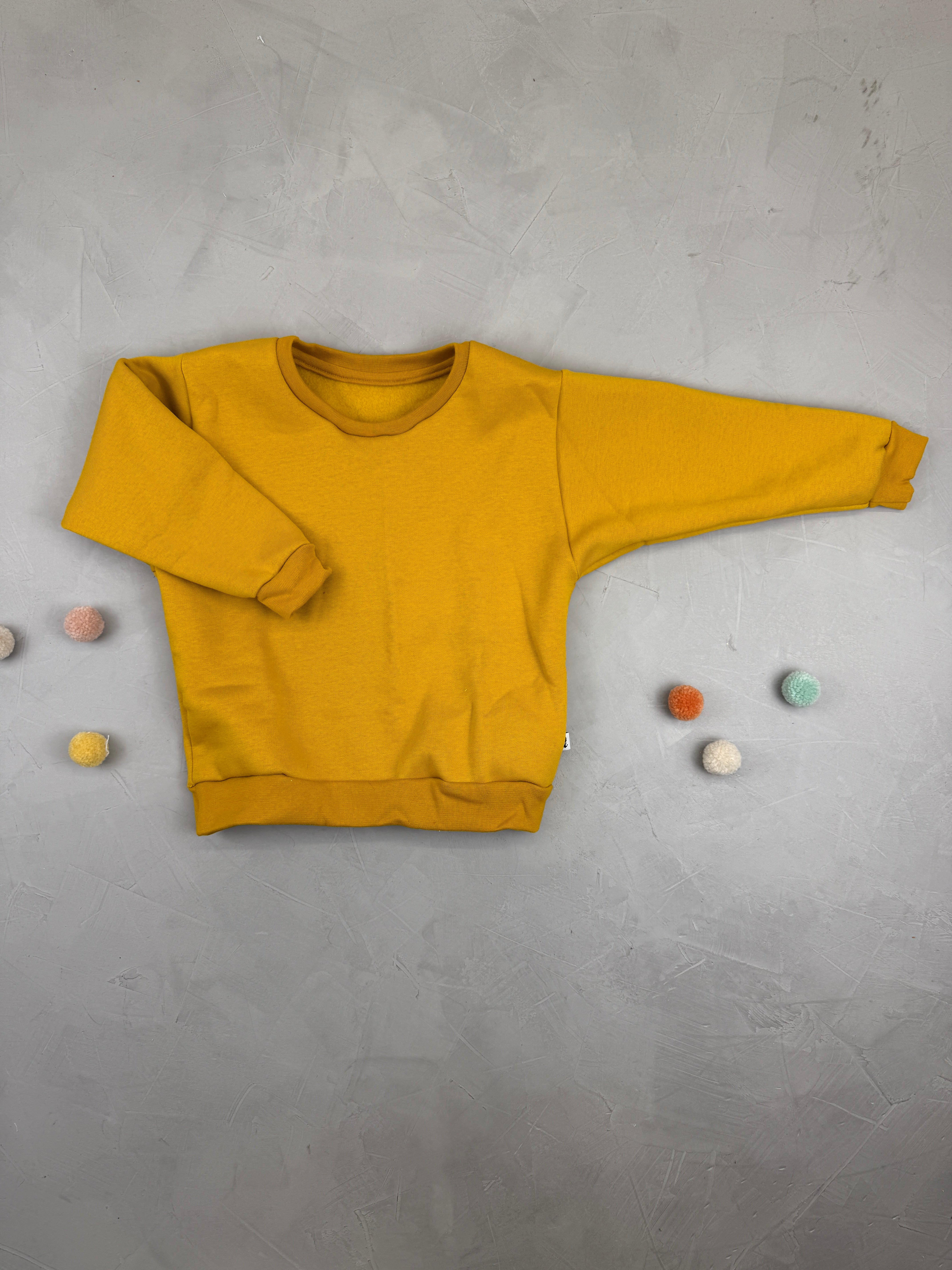 Oversize Sweater - Senfgelb/Kuschelsweat (3-4 J)