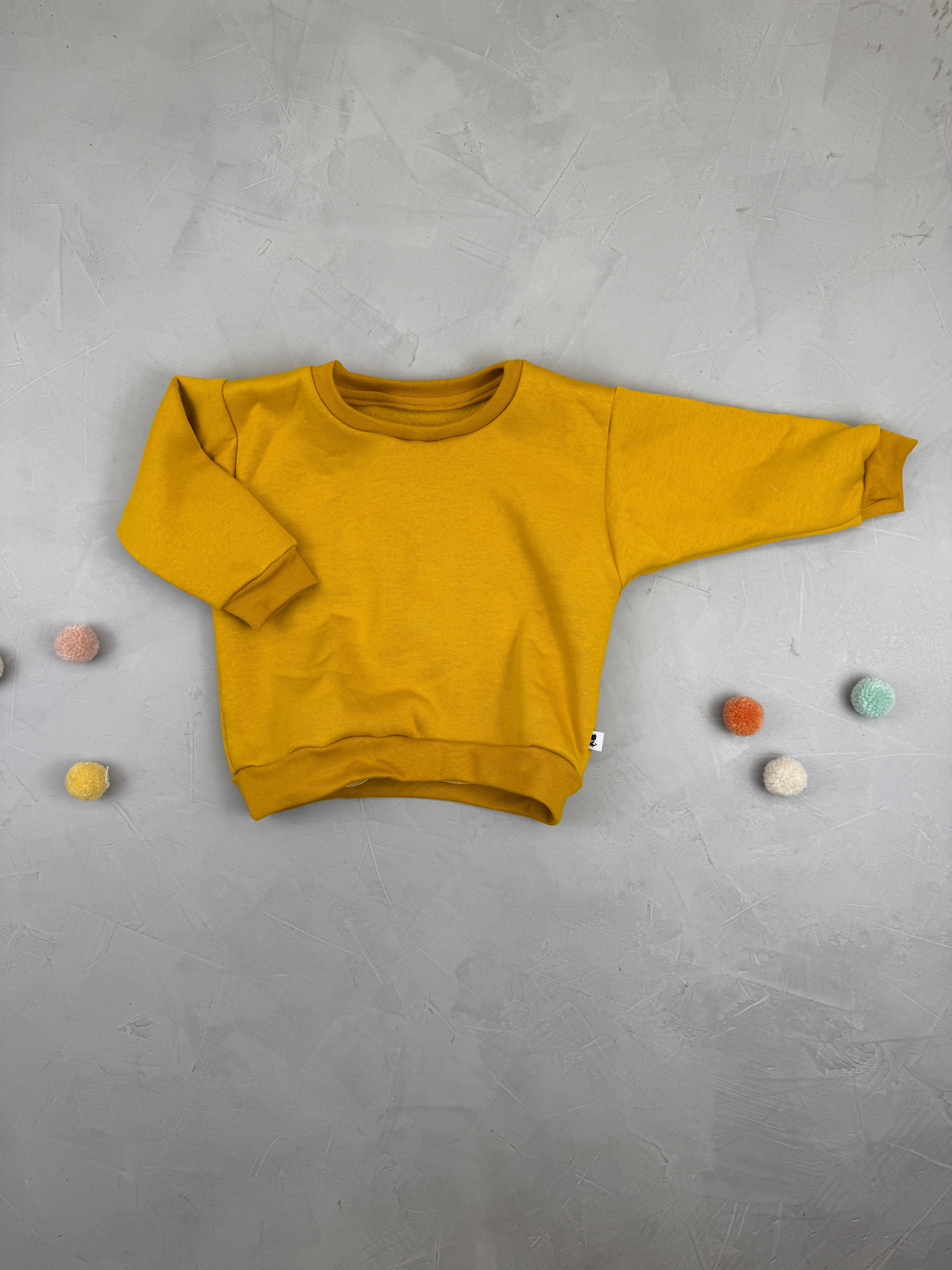 Oversize Sweater - Senfgelb/Kuschelweat (18-24 M)