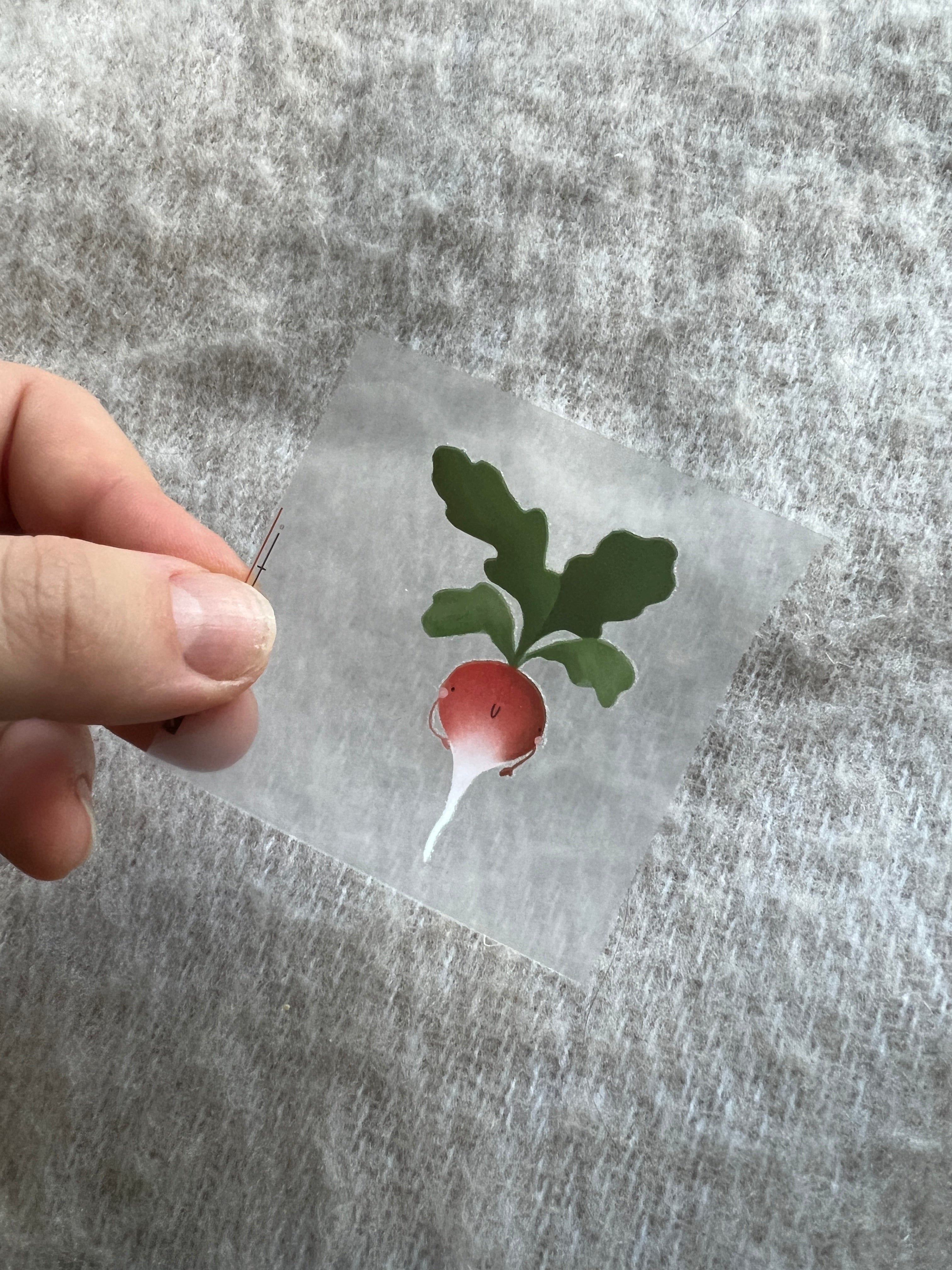 kleines Bügelbild - Heute Rettich die Welt