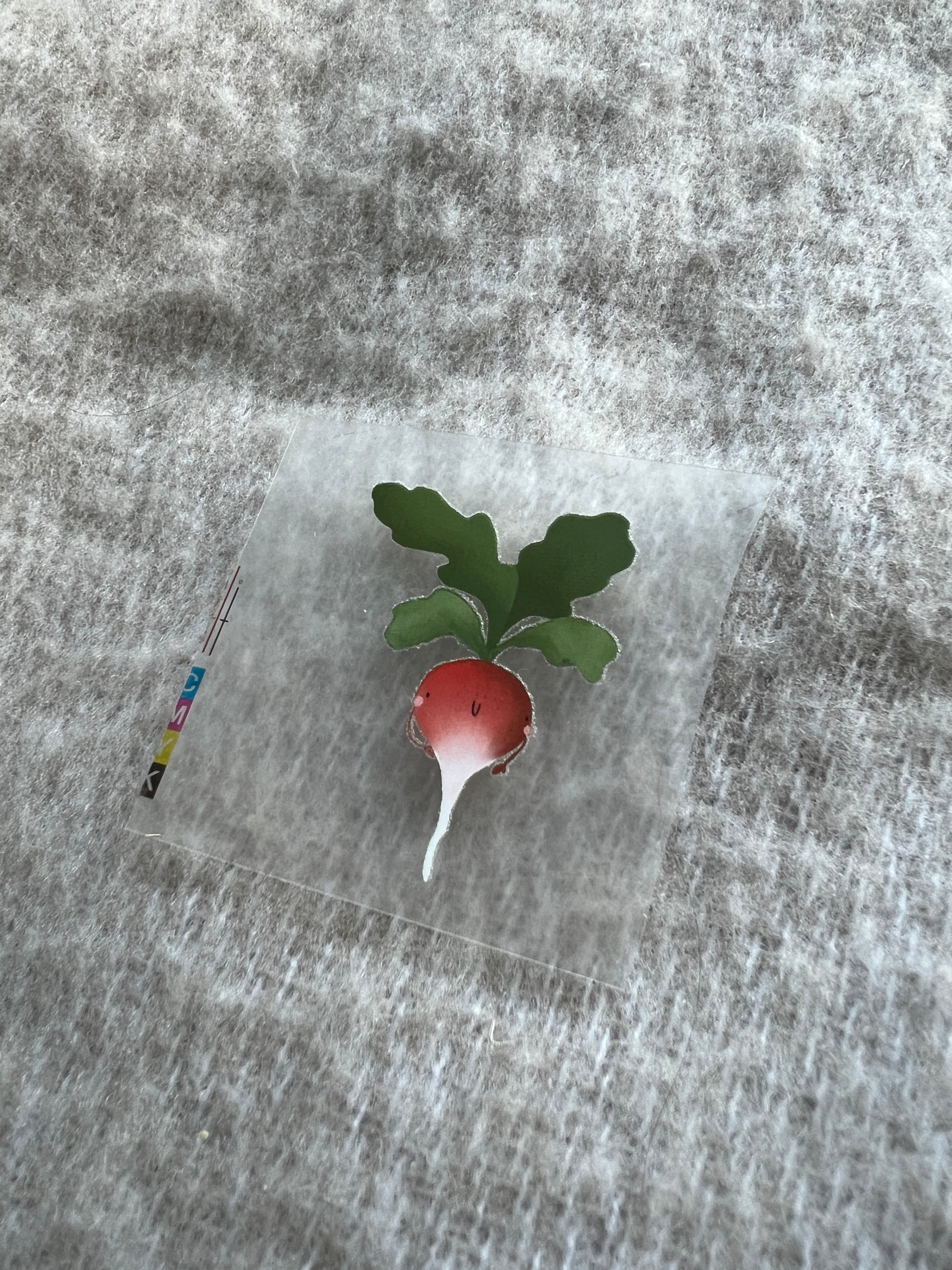 kleines Bügelbild - Heute Rettich die Welt