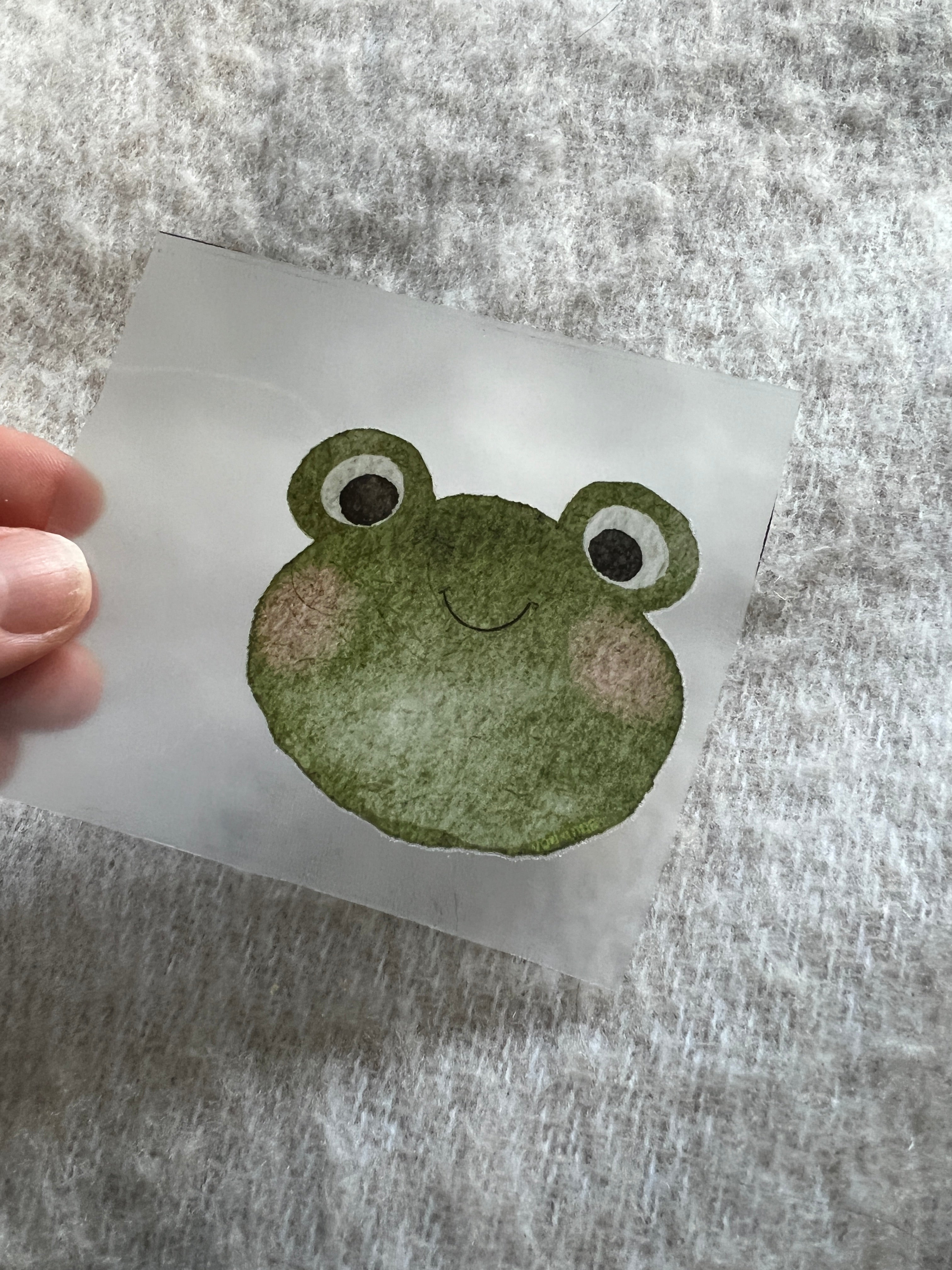 kleines Bügelbild - Frosch