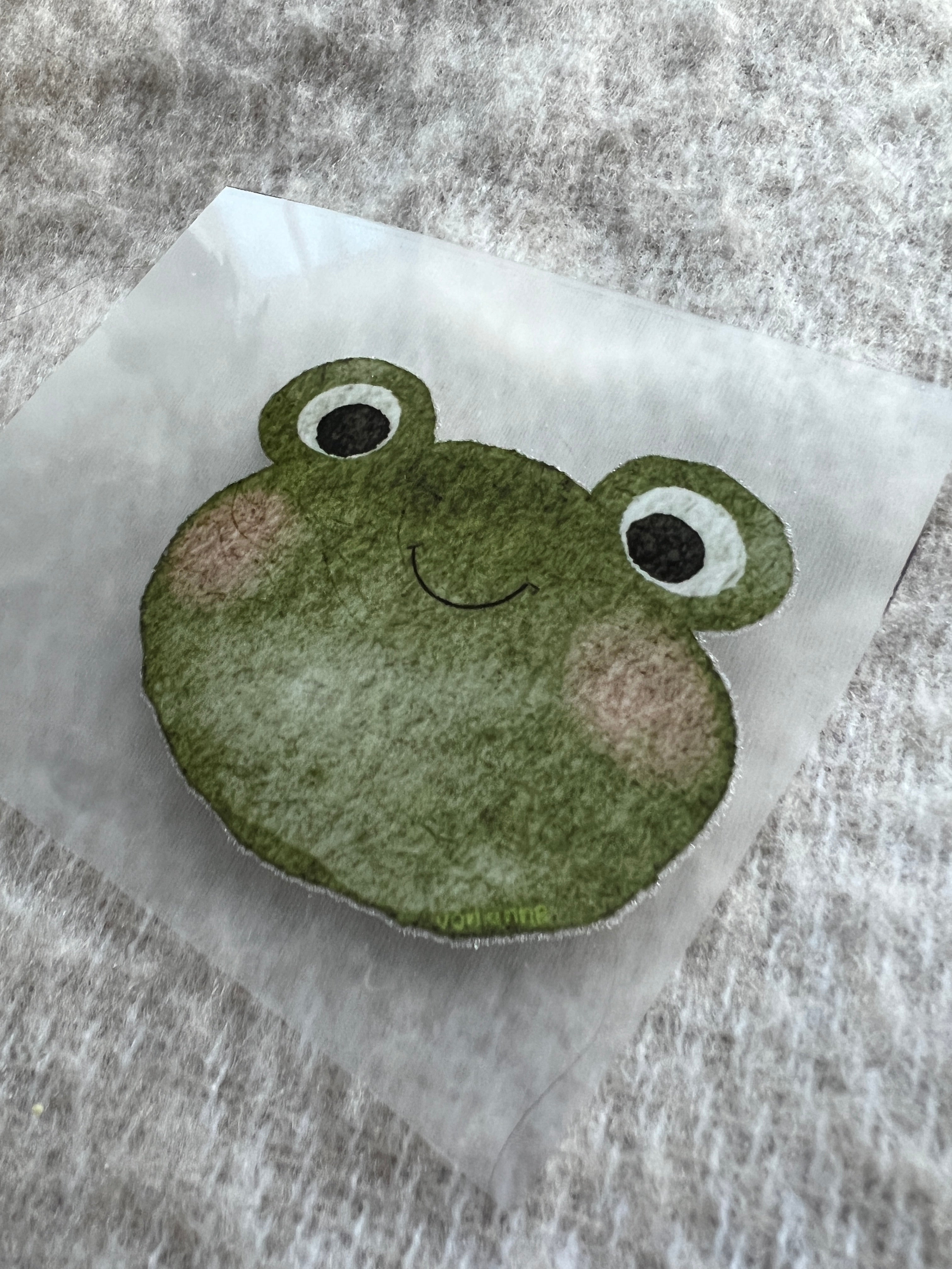 kleines Bügelbild - Frosch