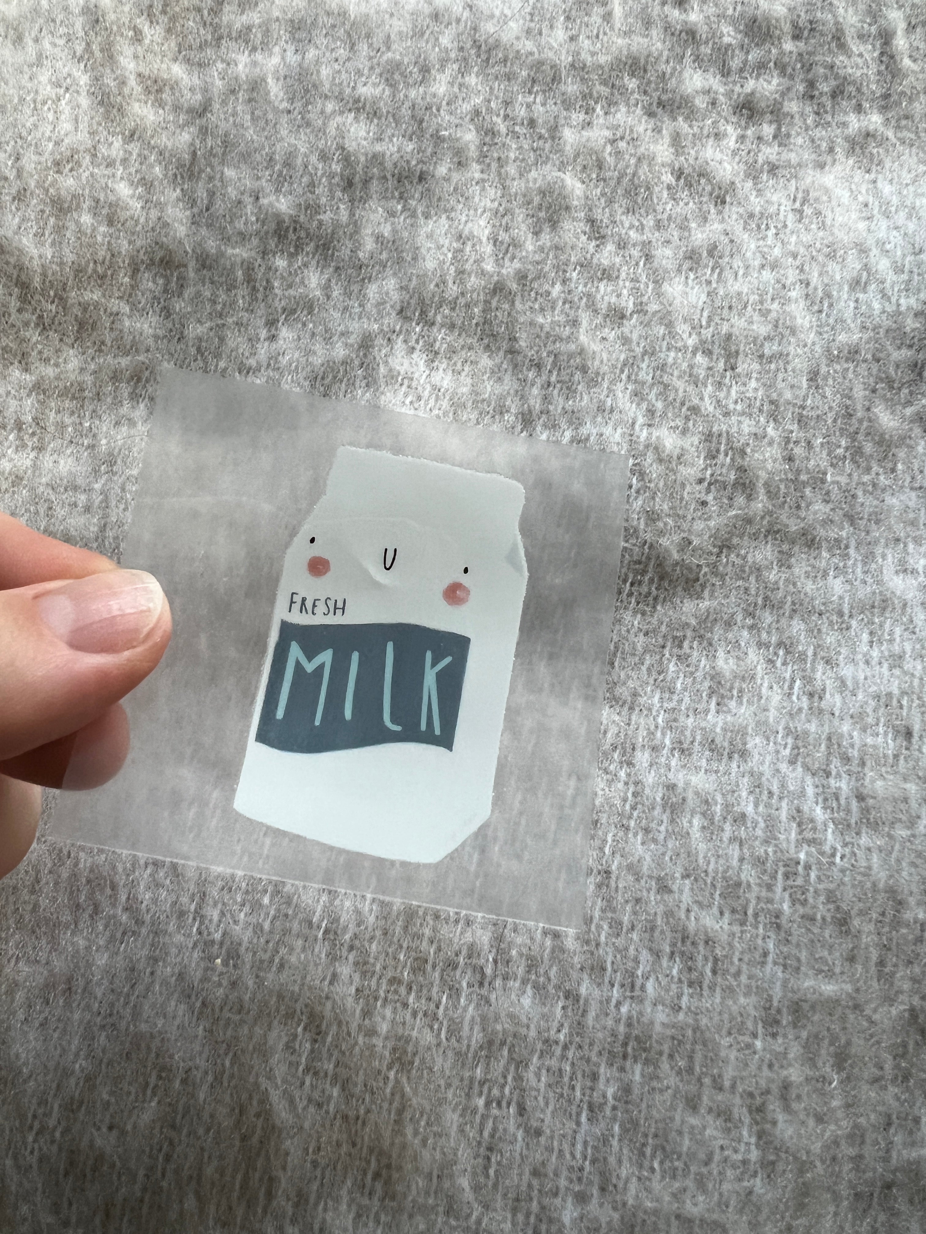 kleines Bügelbild - Milk