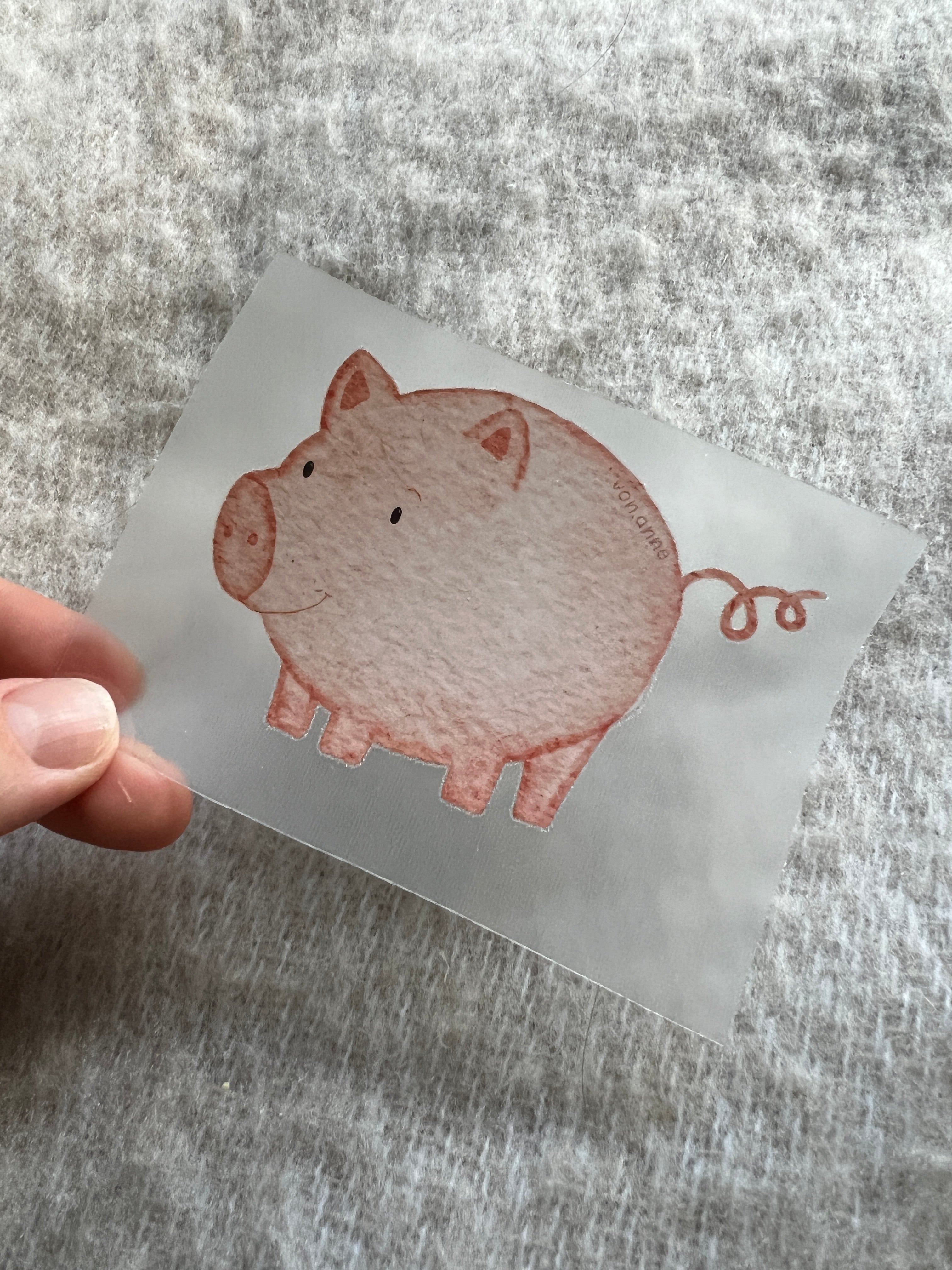 kleines Bügelbild - Schweinerei