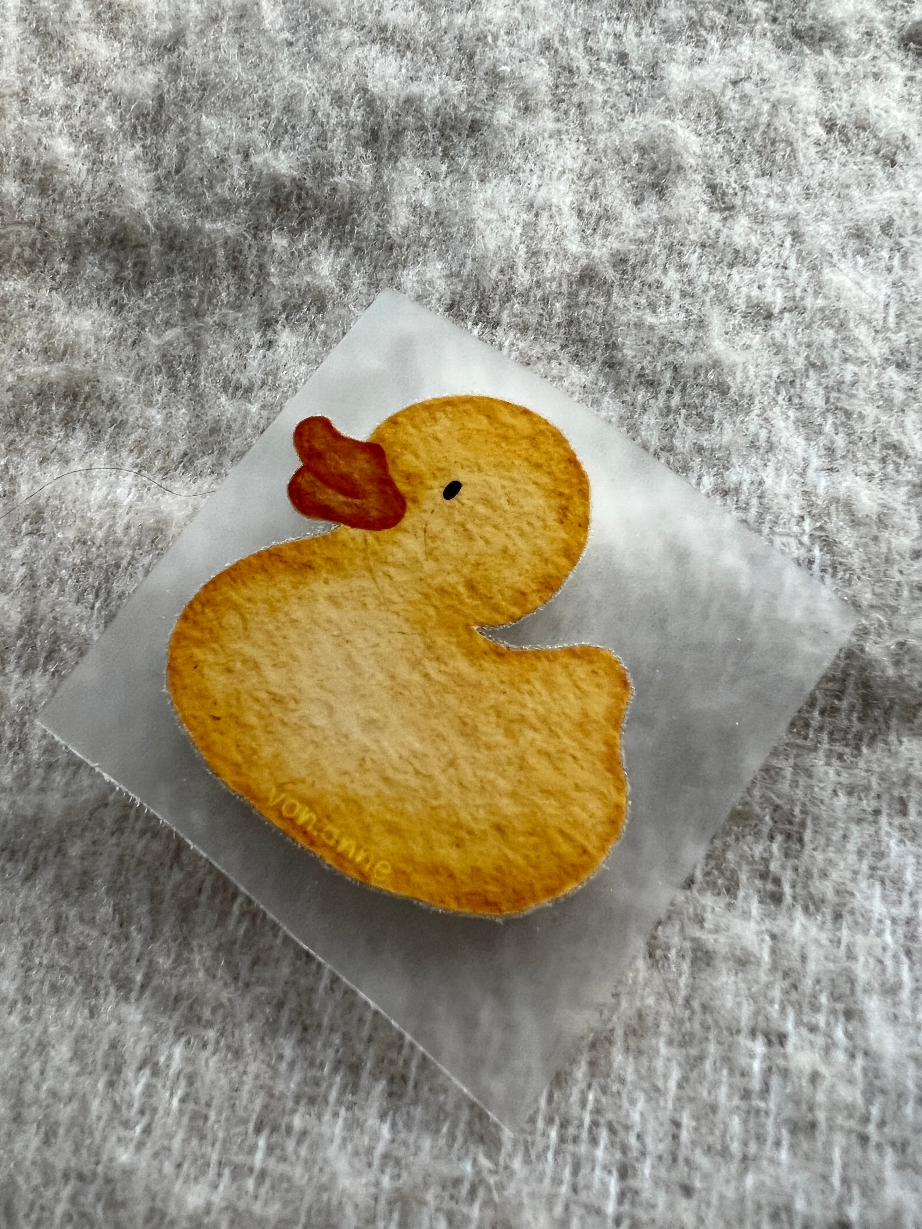 kleines Bügelbild - Quietscheente